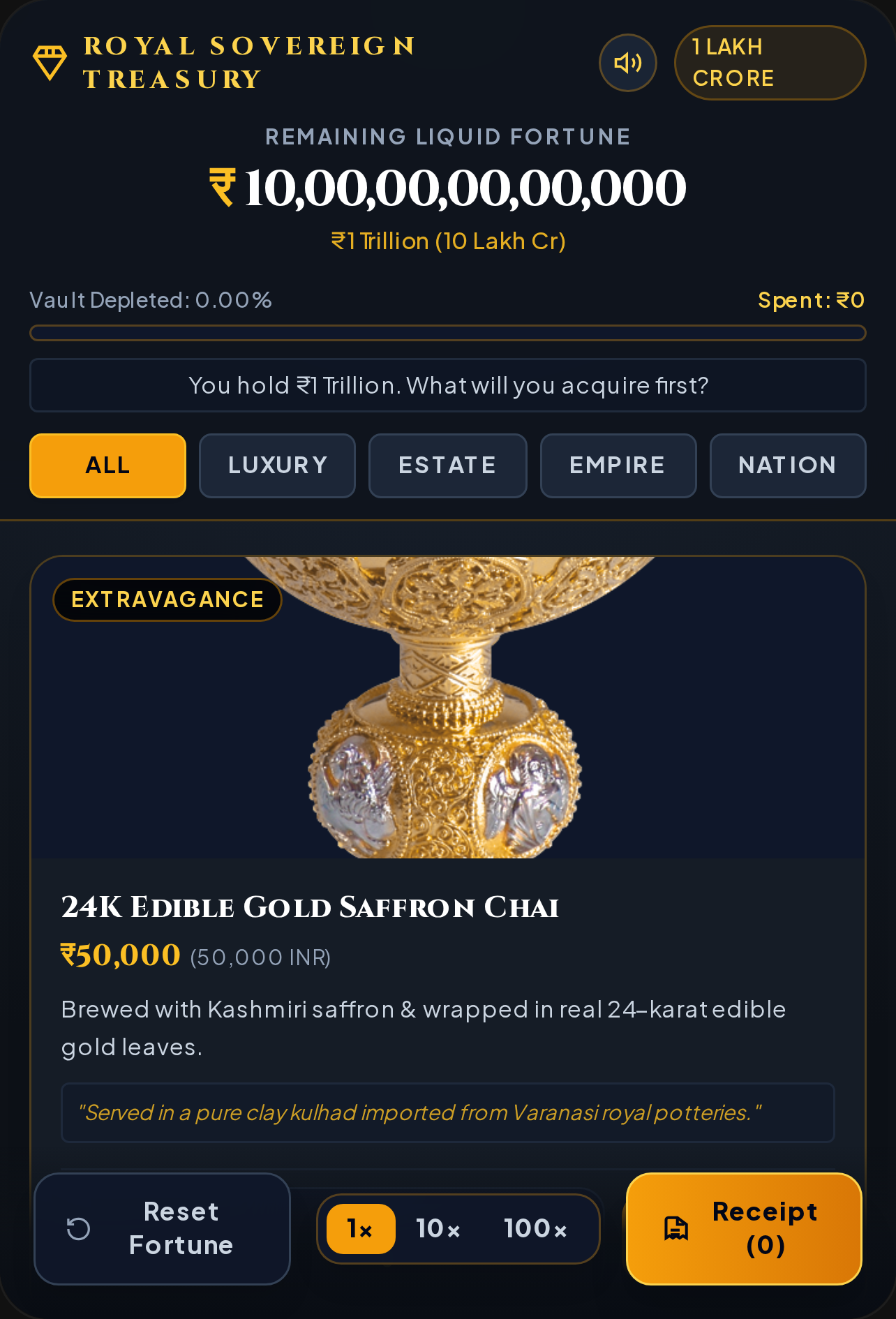 Trillion Rupee Spender Shop cover