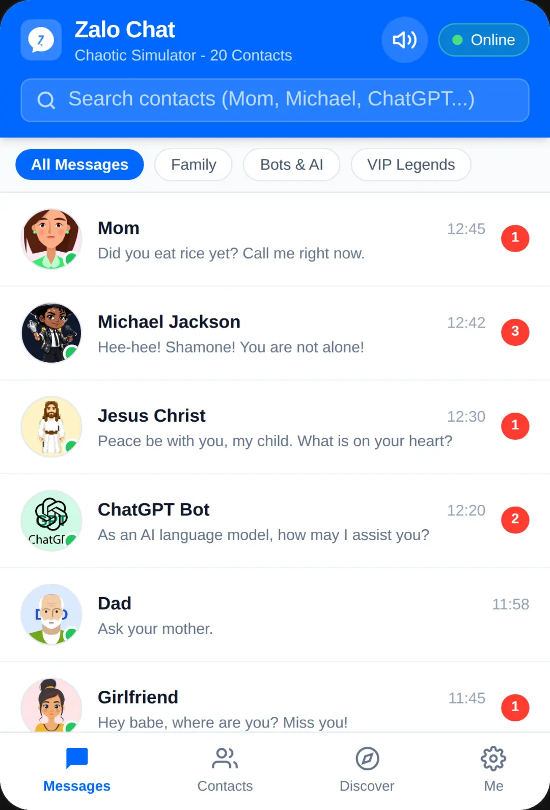 Zalo Messenger Simulator cover