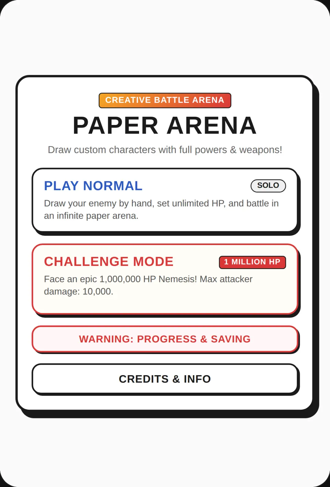 Paper Arena: Draw Your Enemy & Attackers cover