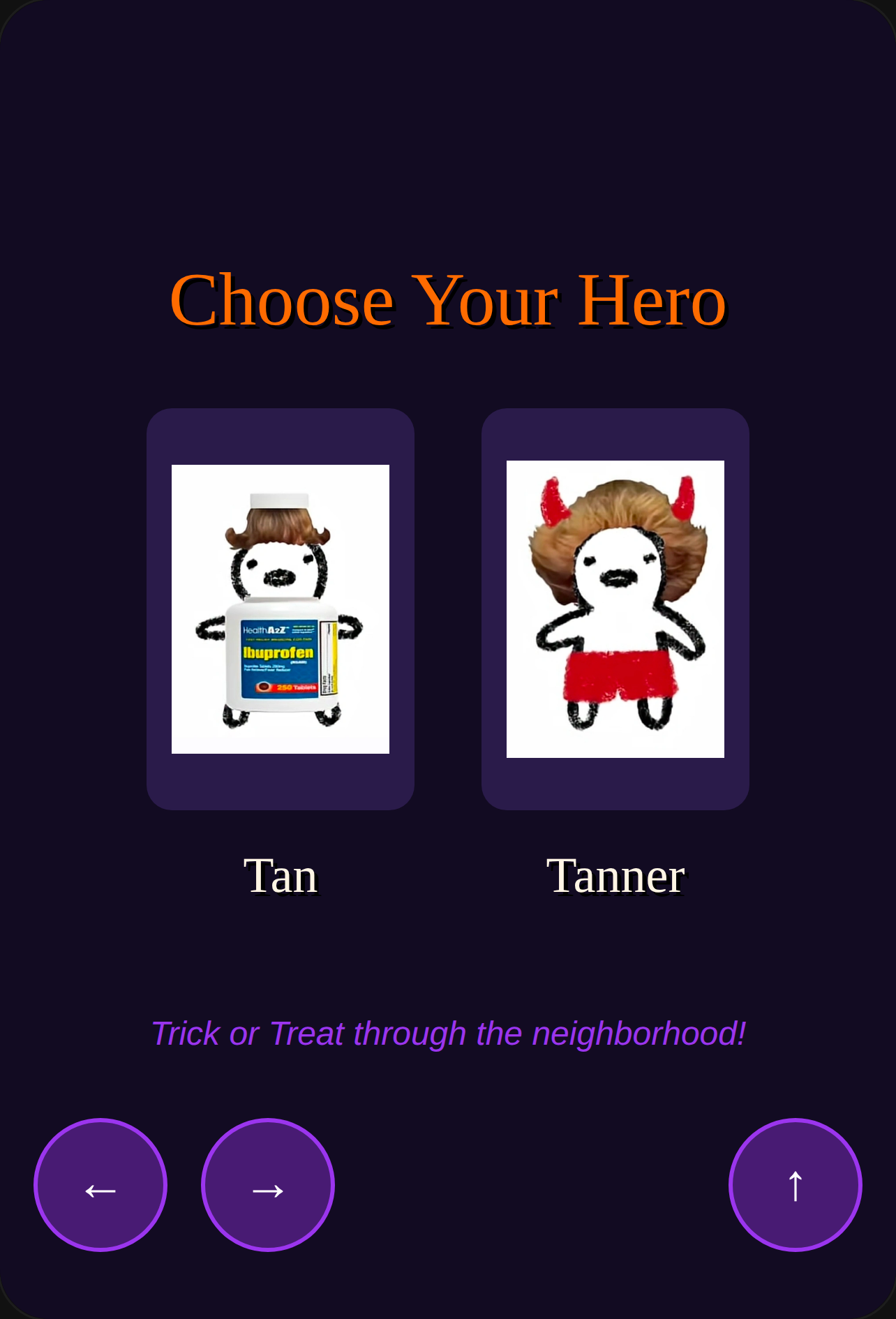 Tan and Tanner's trick or treating cover
