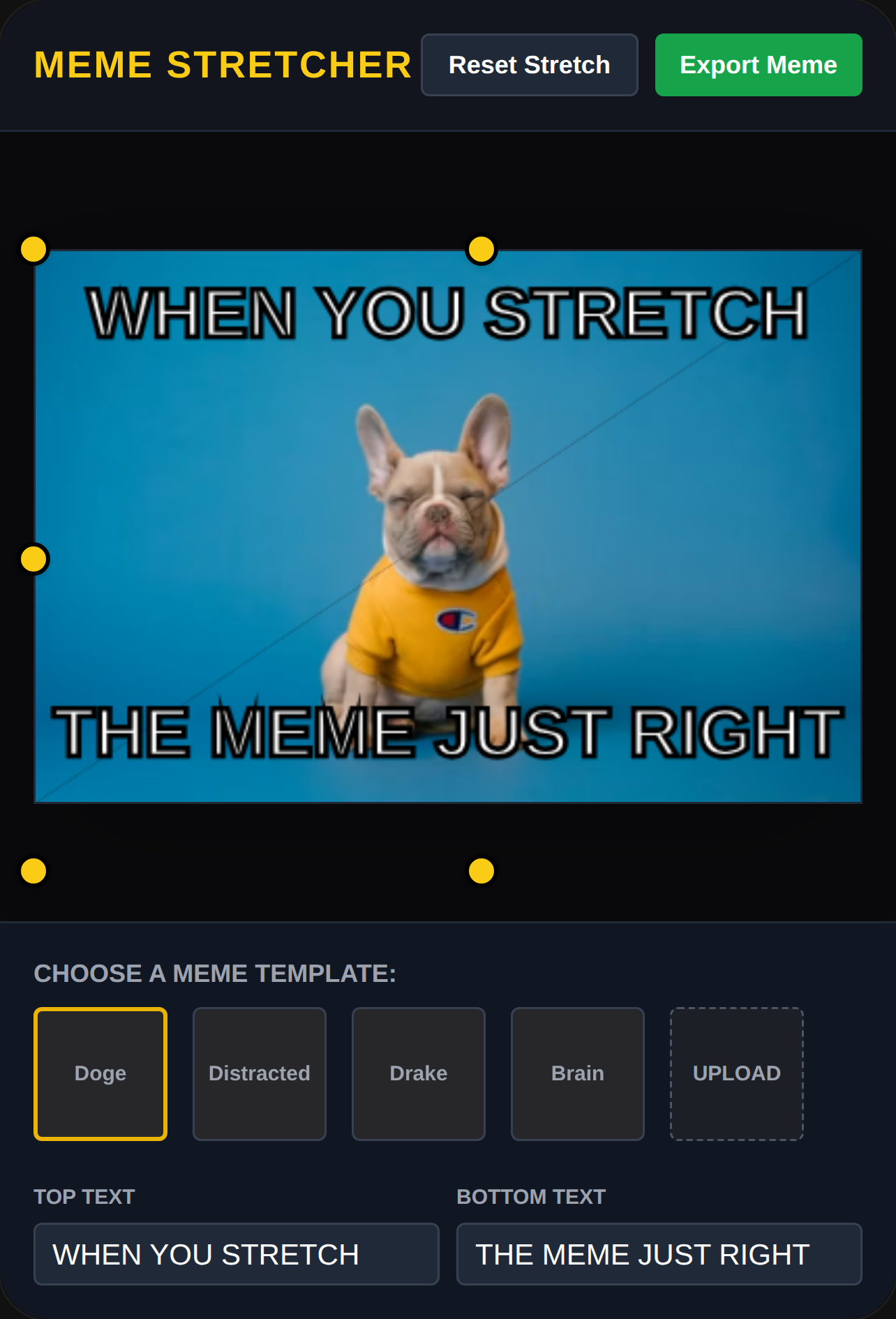 Meme Stretcher cover