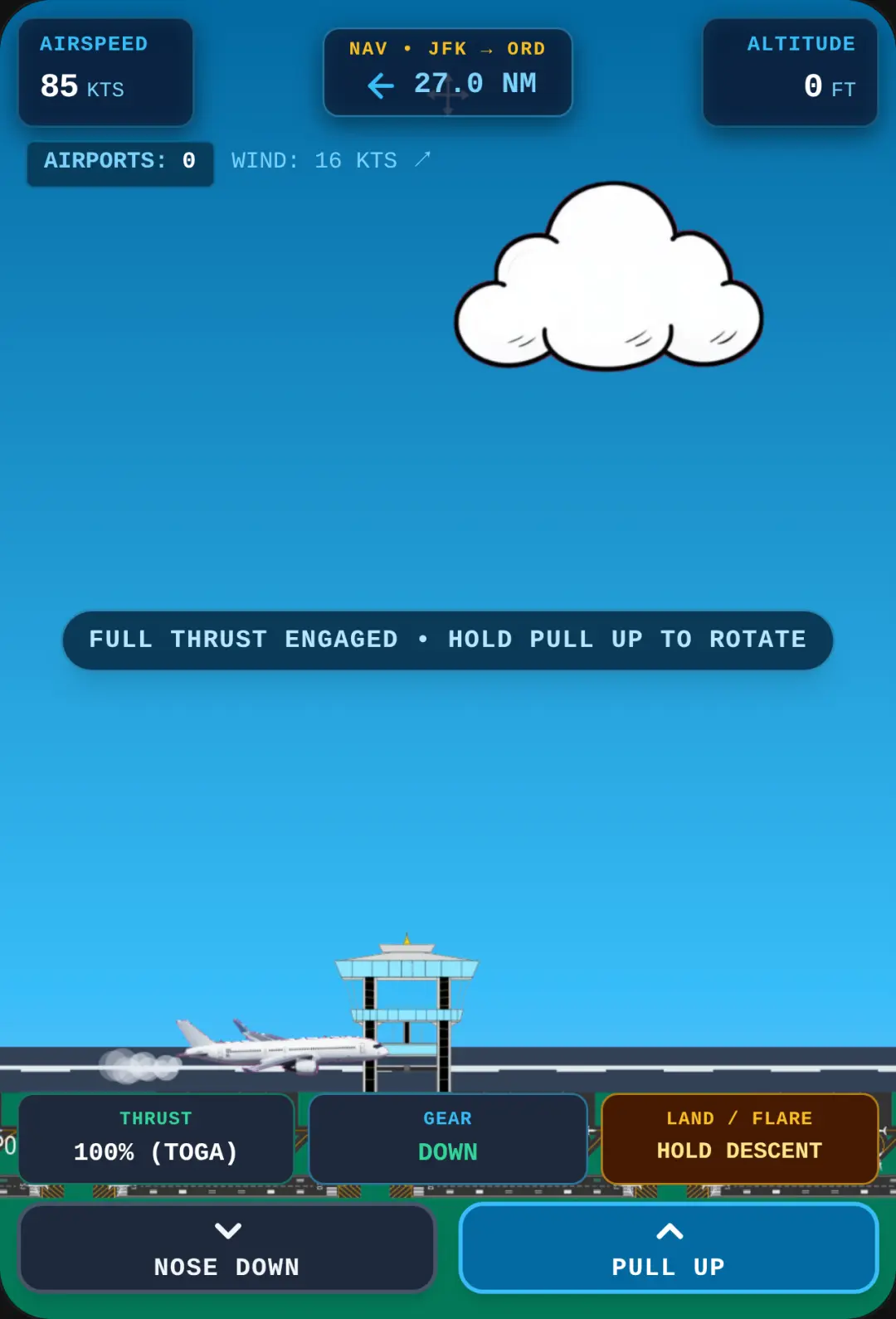 2d plane simple simulator airplane (fixed) cover