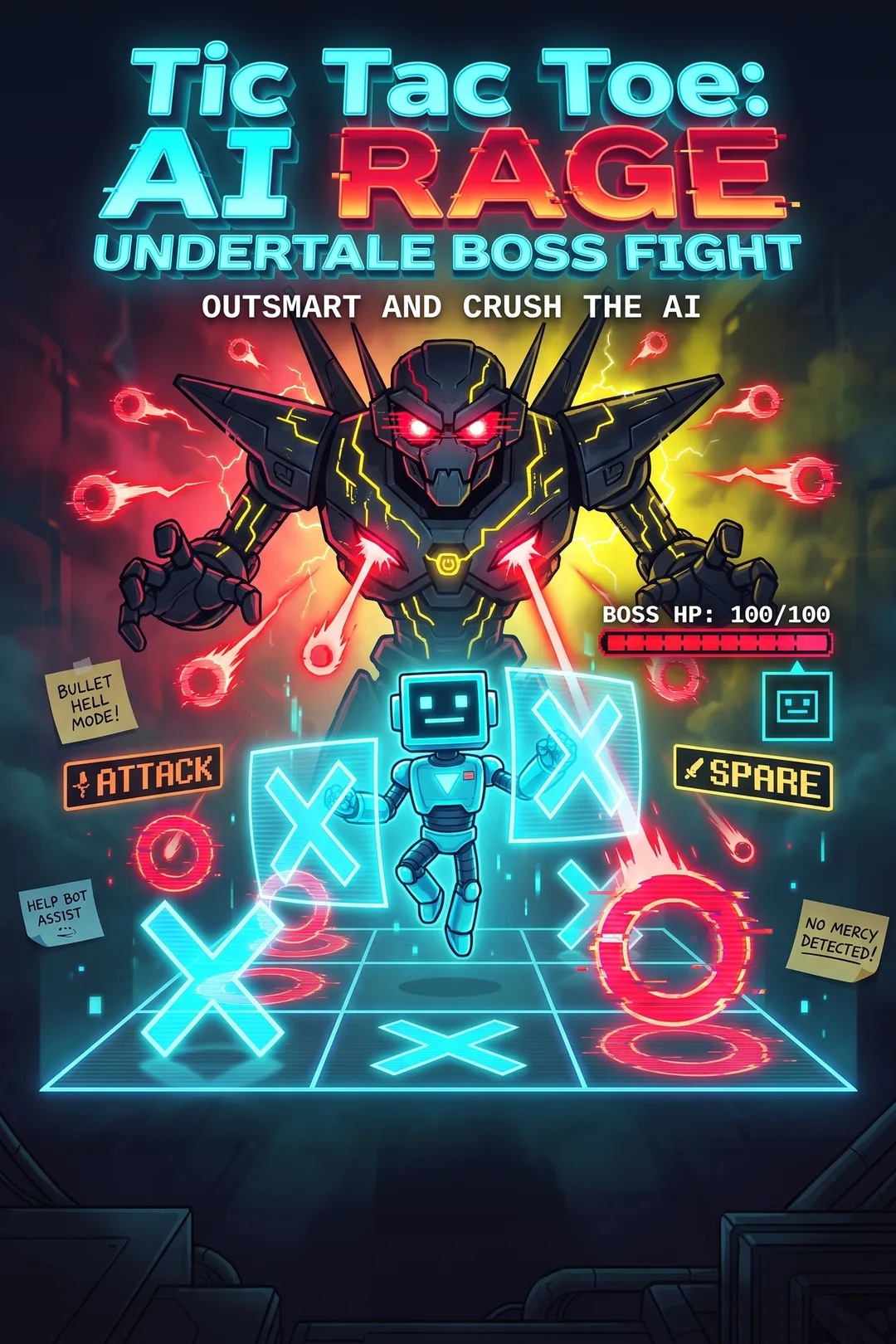 Tic Tac Toe: AI Rage Edition - Undertale Boss Fight