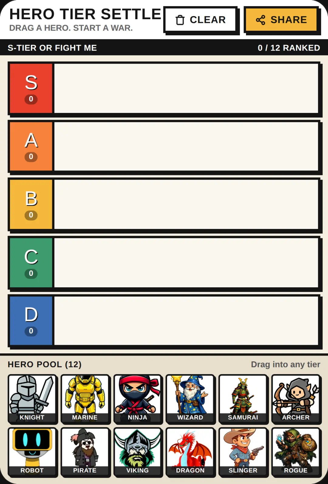 Video Game Hero Tier List cover