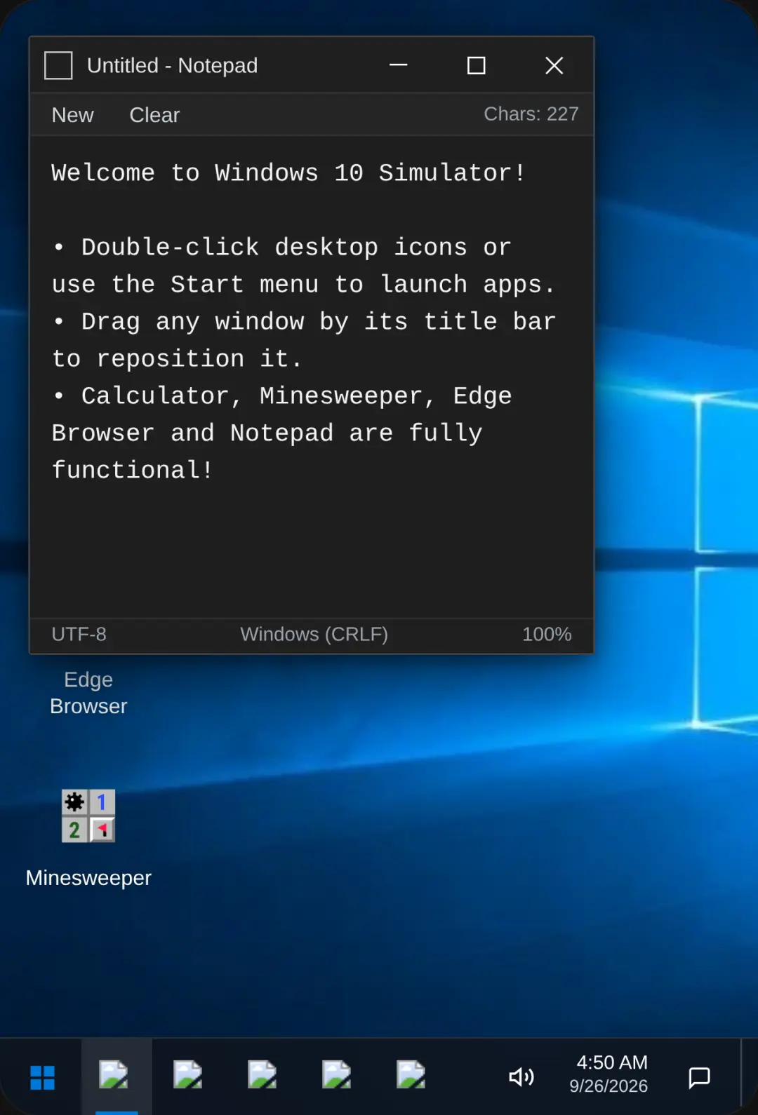 Windows 10 Simulator cover