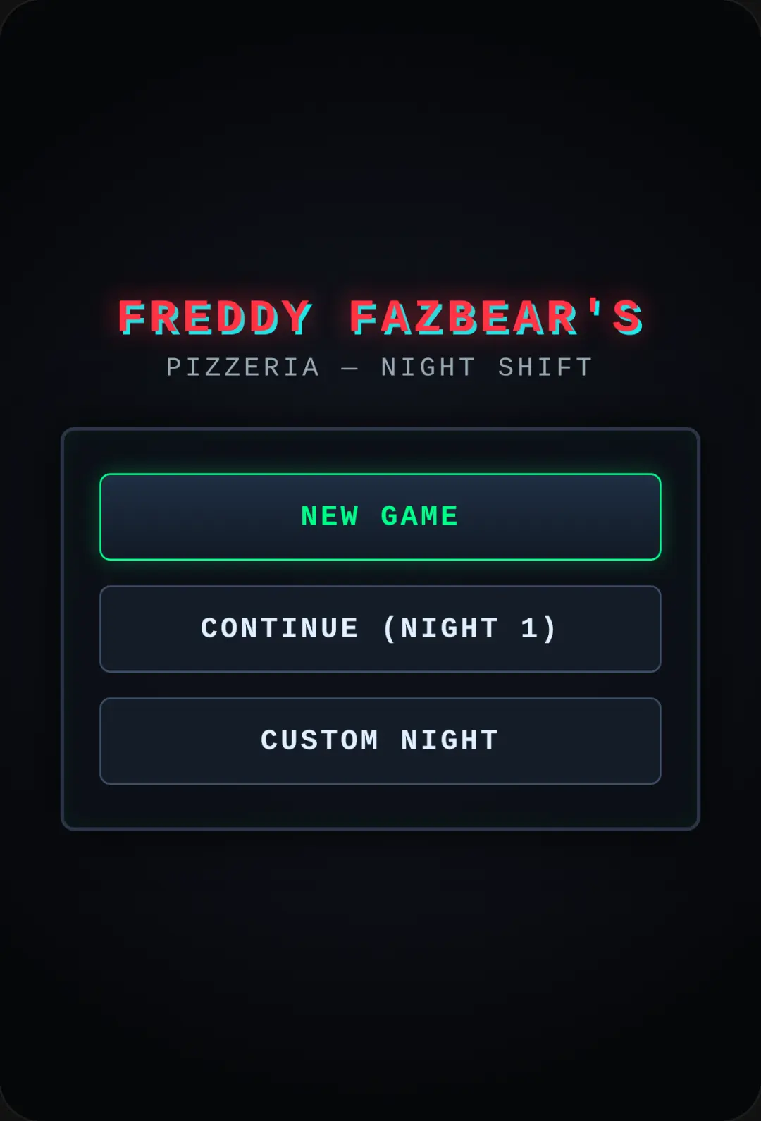 Freddy Fazbear's Pizza — Night Guard cover