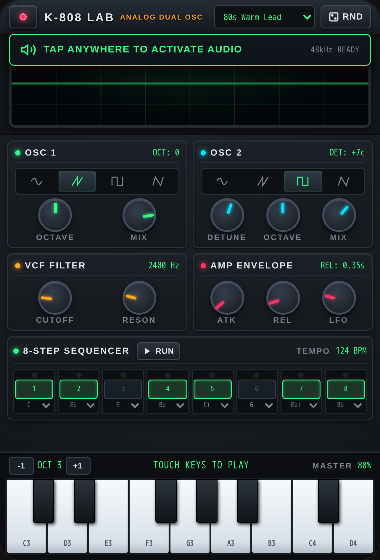 K-808 ANALOG OSCILLATOR LAB cover
