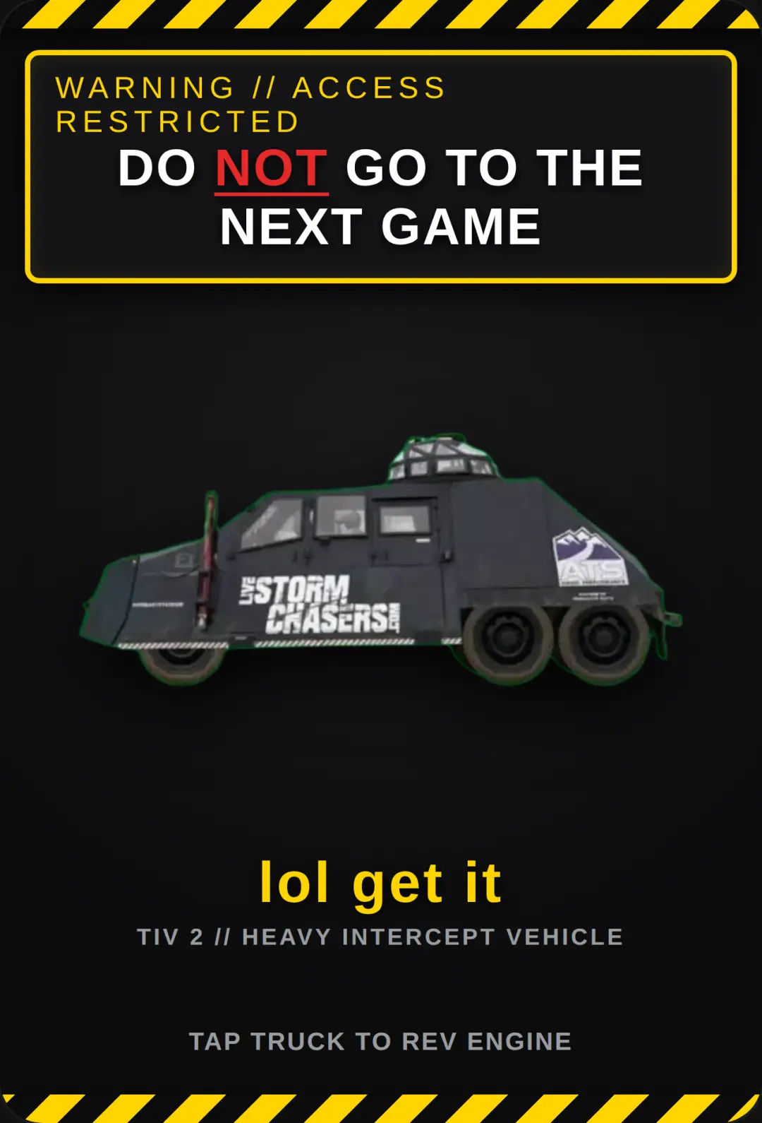 do NOT go to the next game cover