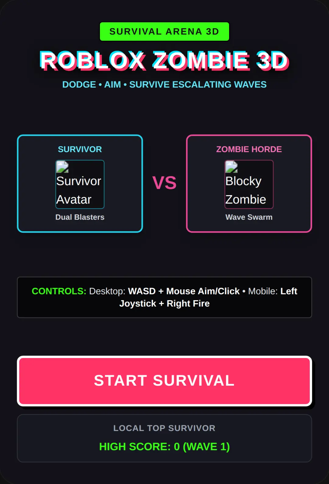Roblox Zombie 3D cover