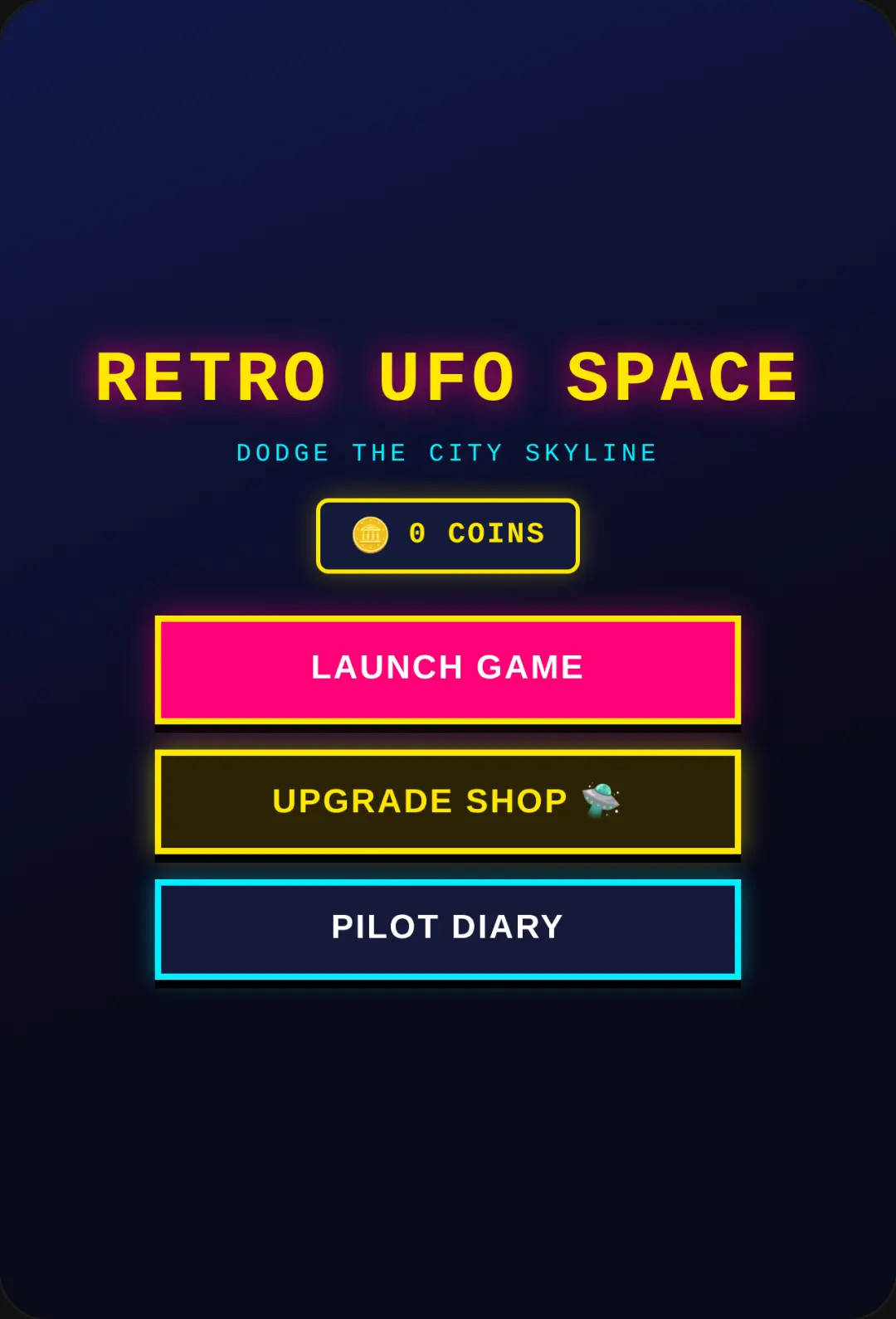 Retro UFO Flappy Space cover