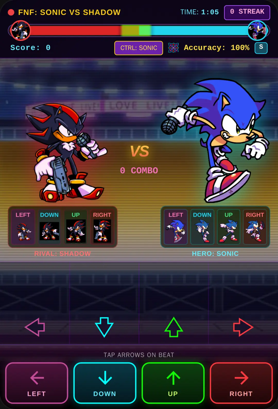 FNF: Sonic vs Shadow. Test cover