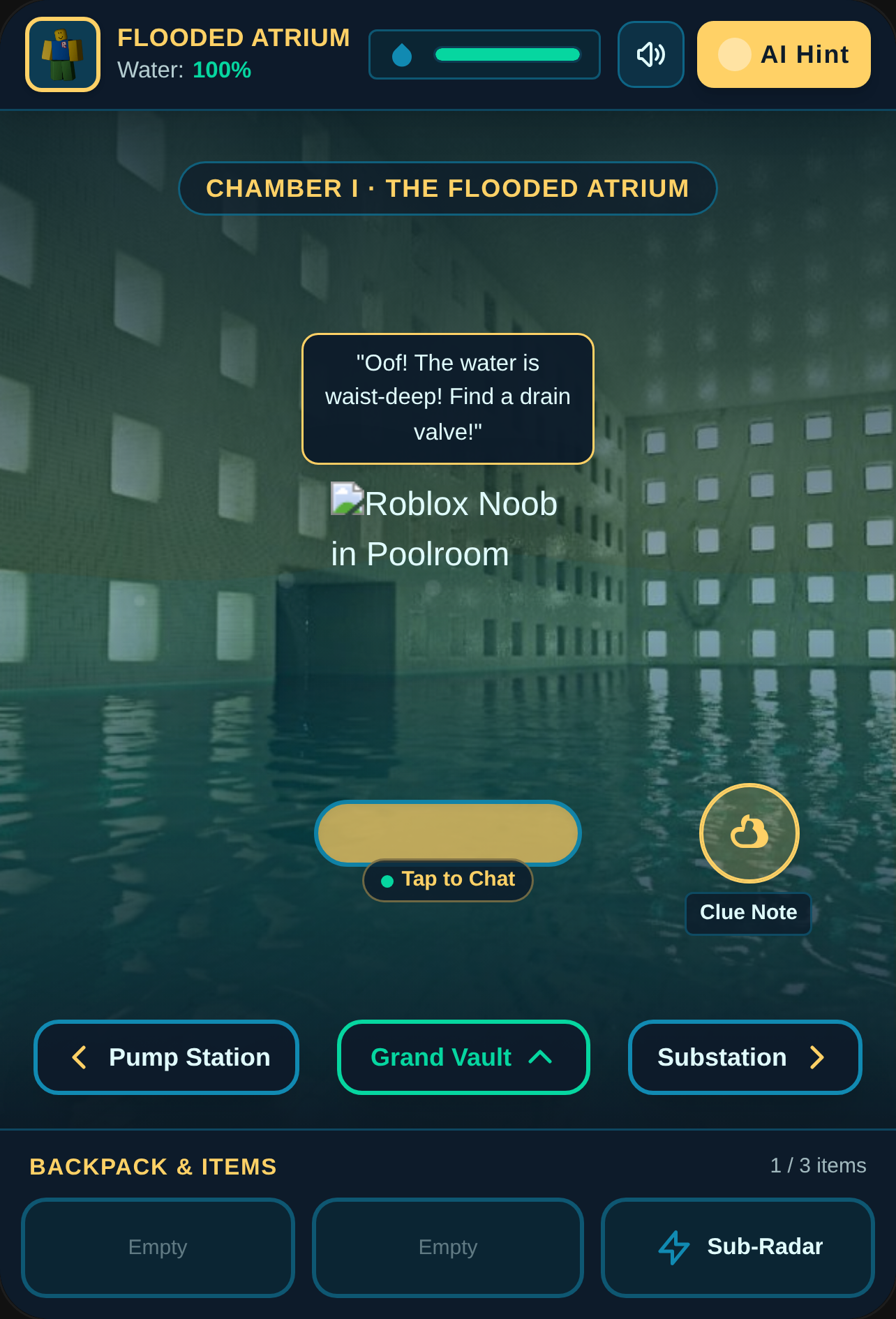 Escape the Poolrooms - Roblox Noob Survival cover