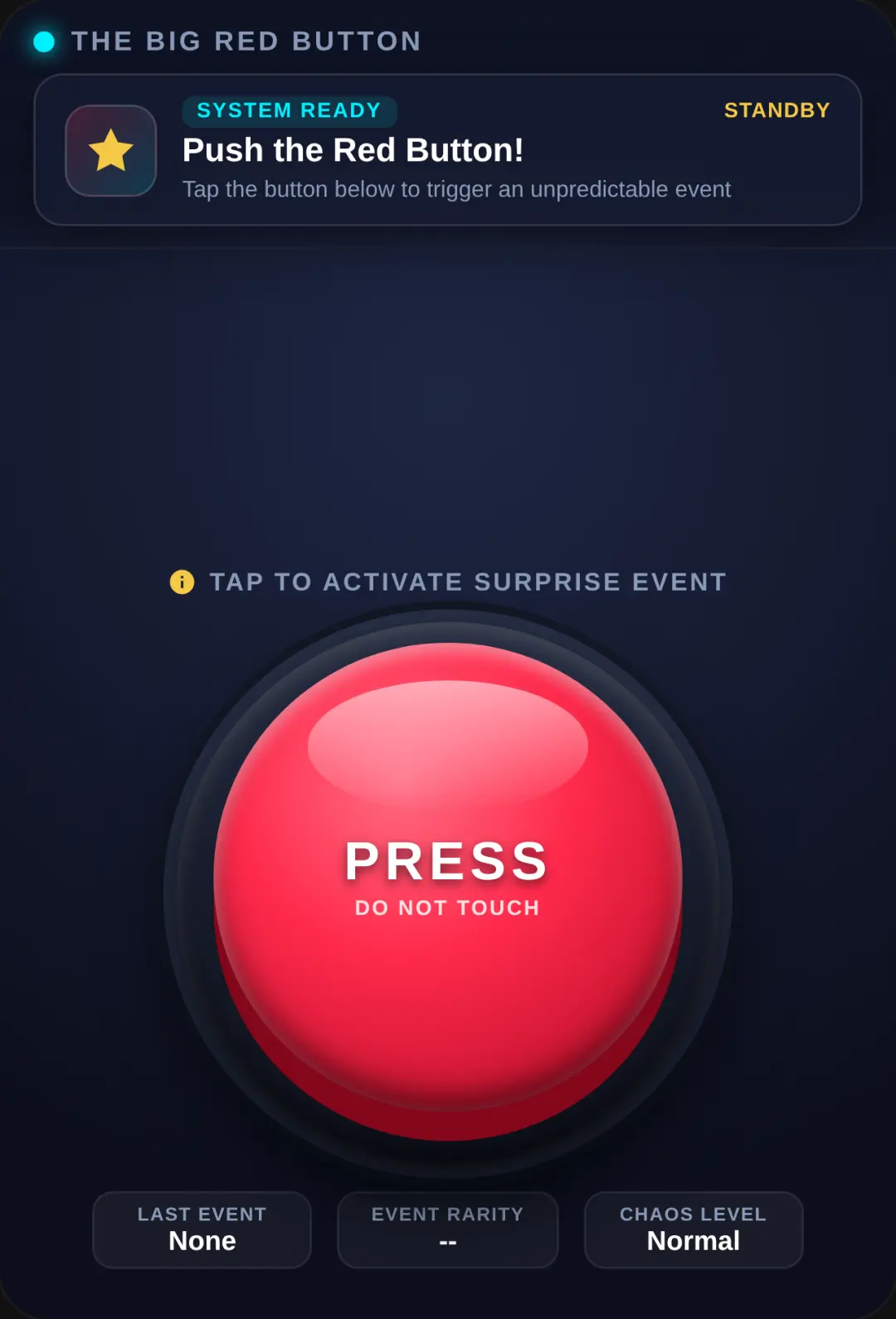 Don't Press the button cover