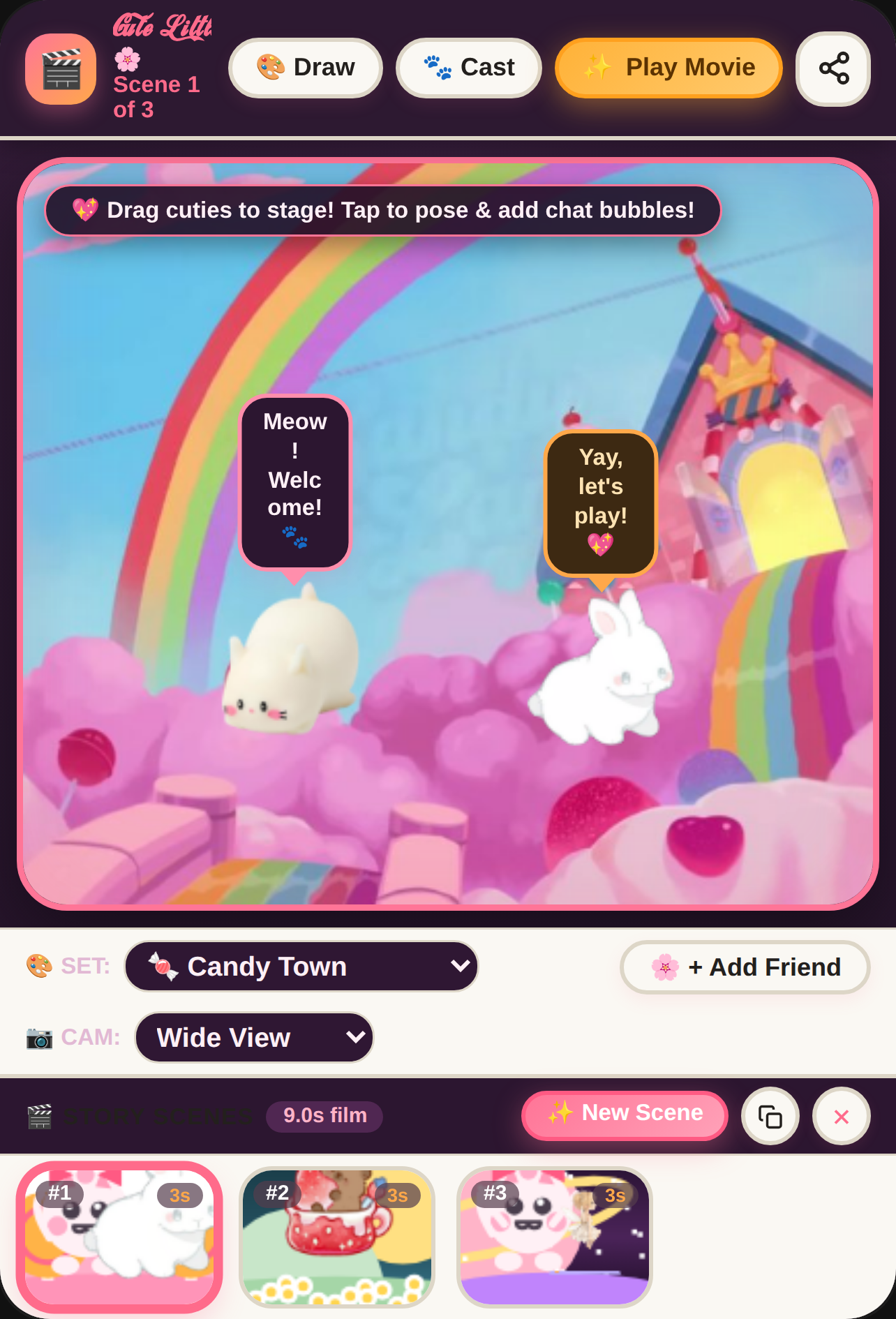 Sekai Cute Movie Maker - Kawaii Friends & Animation Studio cover