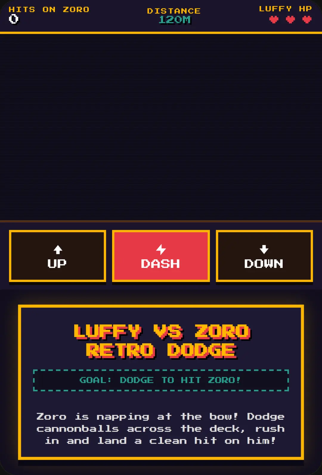 Luffy vs Zoro: Retro Dodge cover