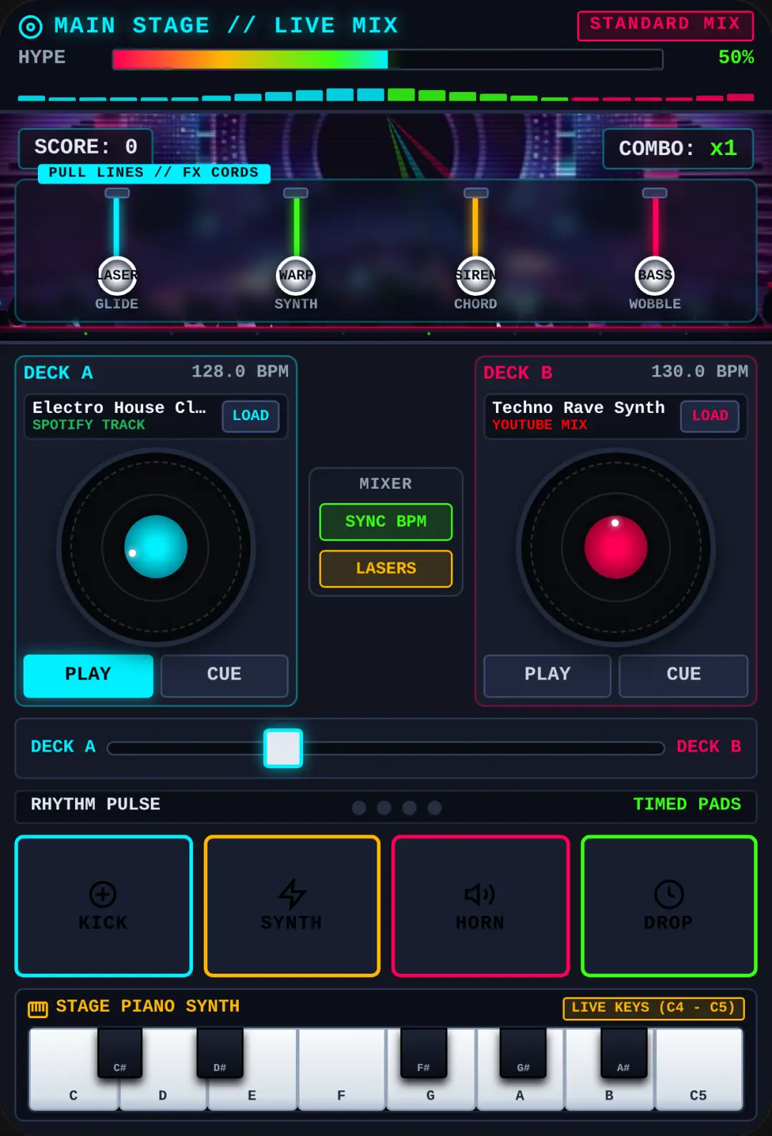 NEON BEAT CLUB - DJ MIXER cover