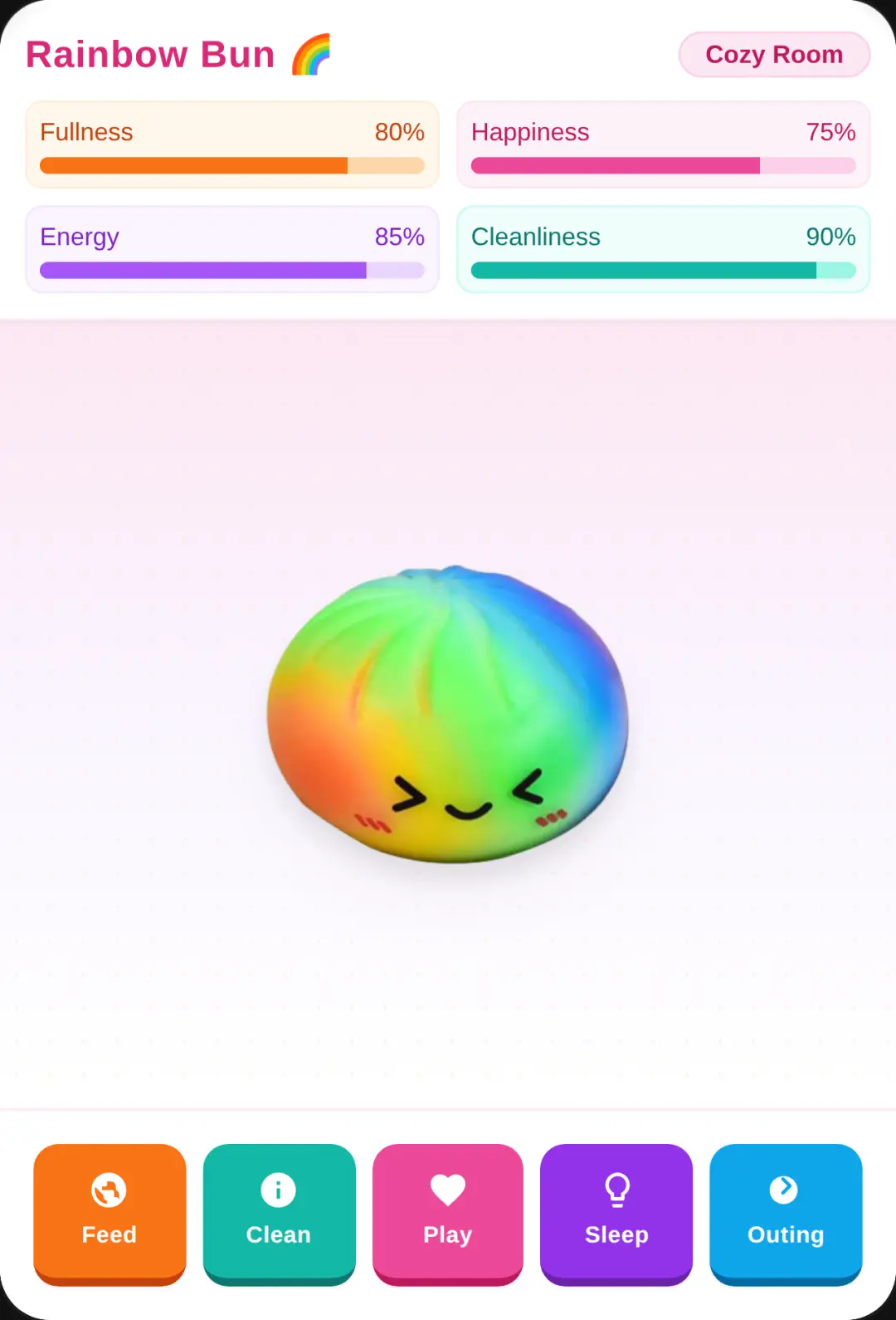 Squishy Rainbow Bun Pet cover