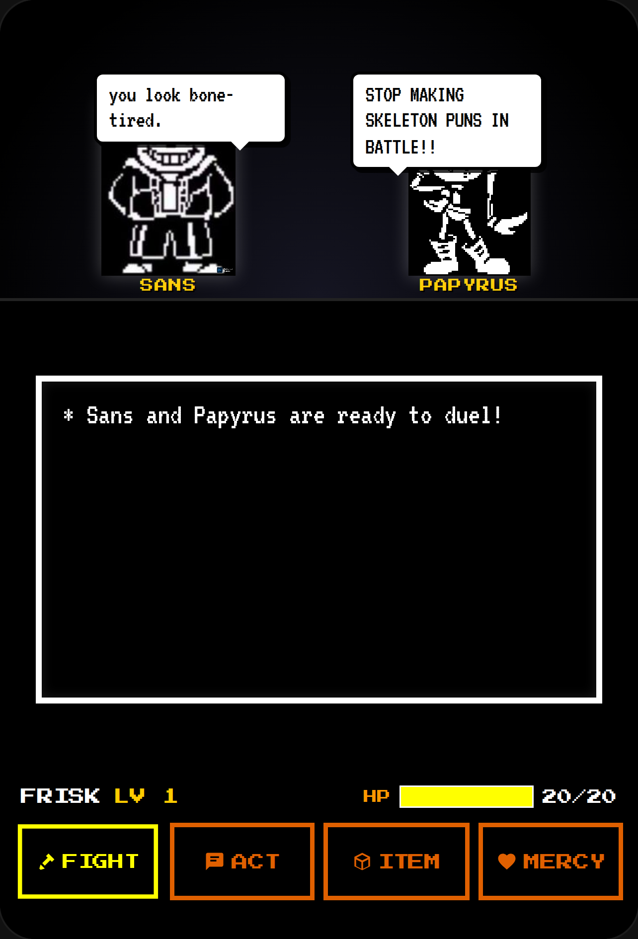 Sans and Papyrus Battle cover