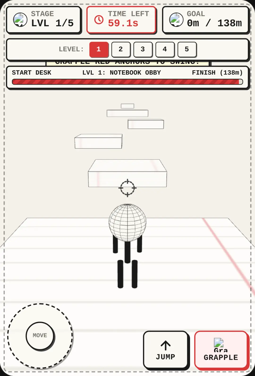 Doodle Parkour 3D - Stickman Grapple Obby cover