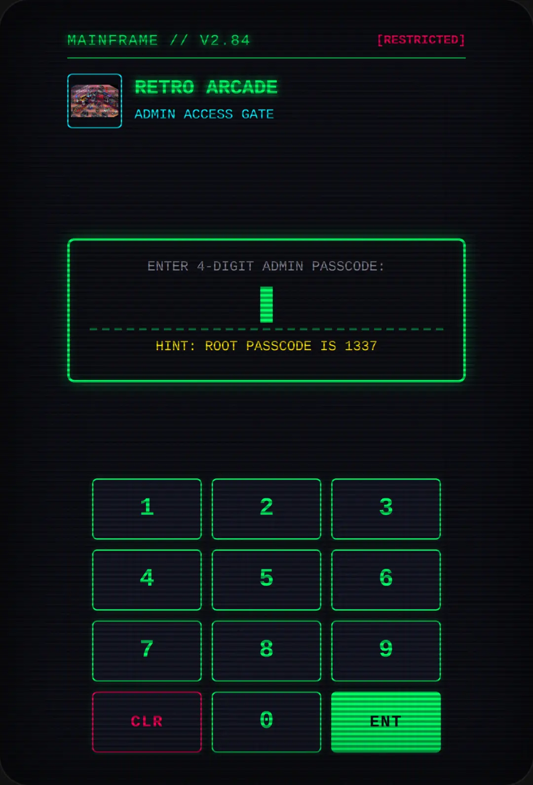 Retro Arcade: Admin Override(kind of broken) cover