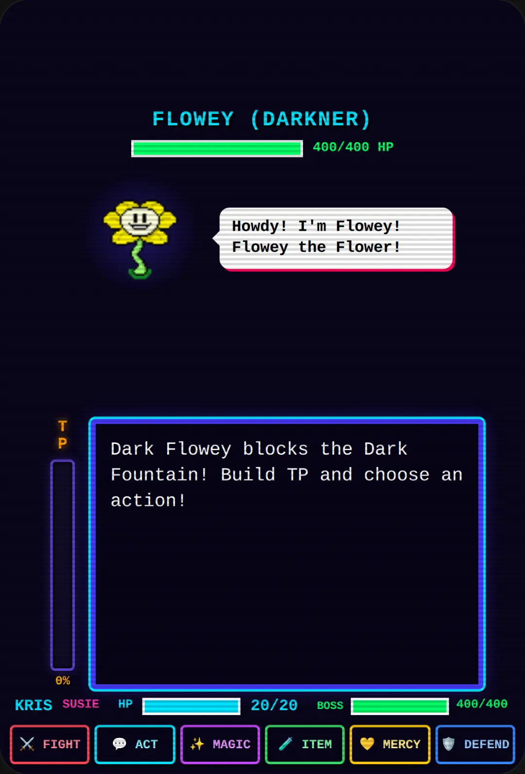 Flowey boss fight cover