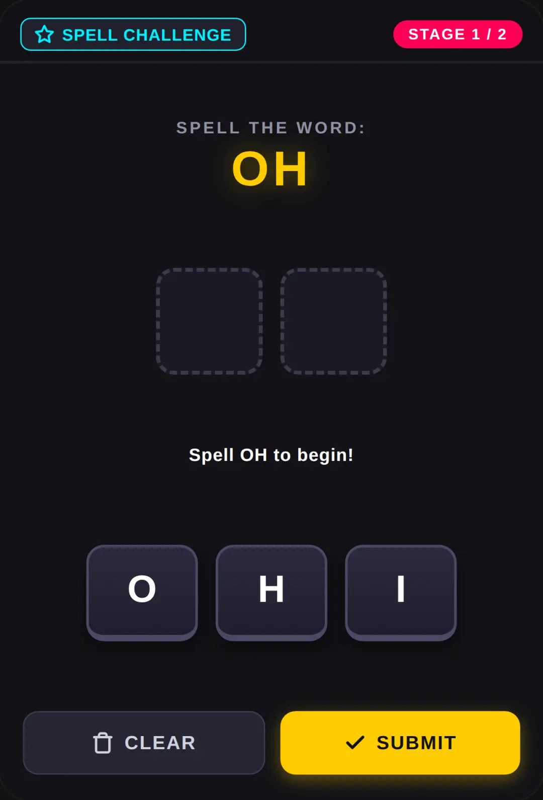Spell Oh And Io Meme Game cover