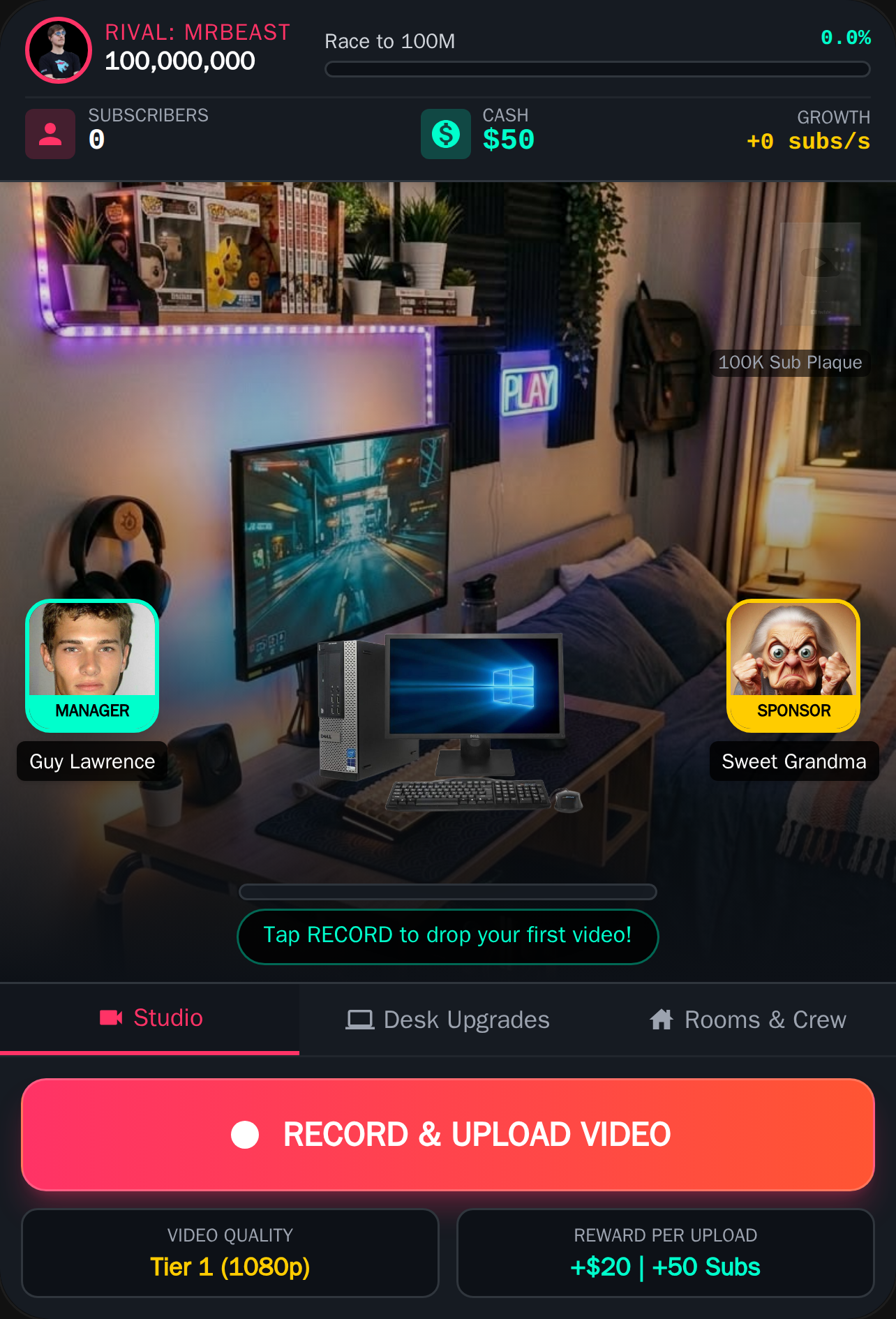 Streamer Tycoon: Beat mr beast cover