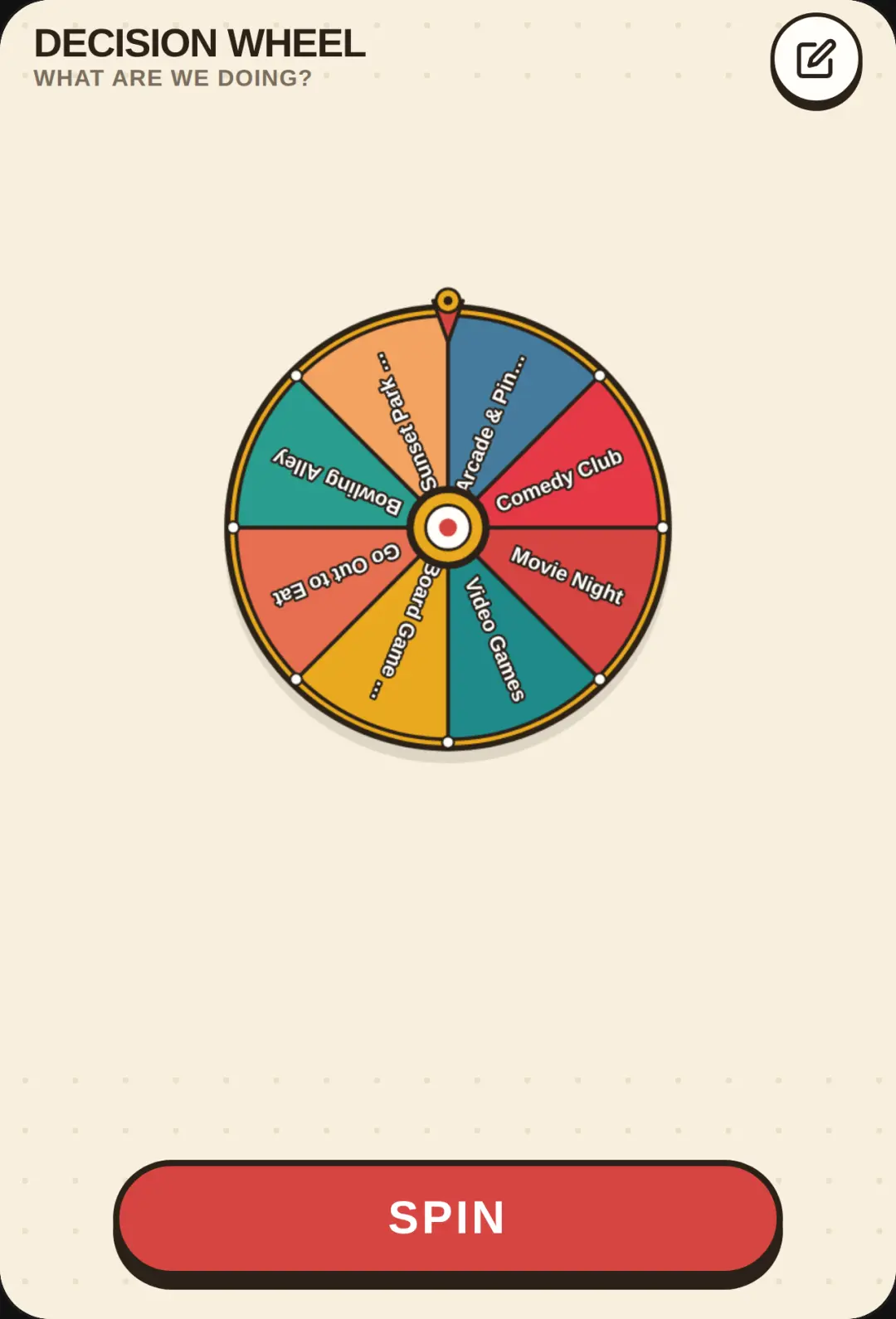 Decision Wheel cover
