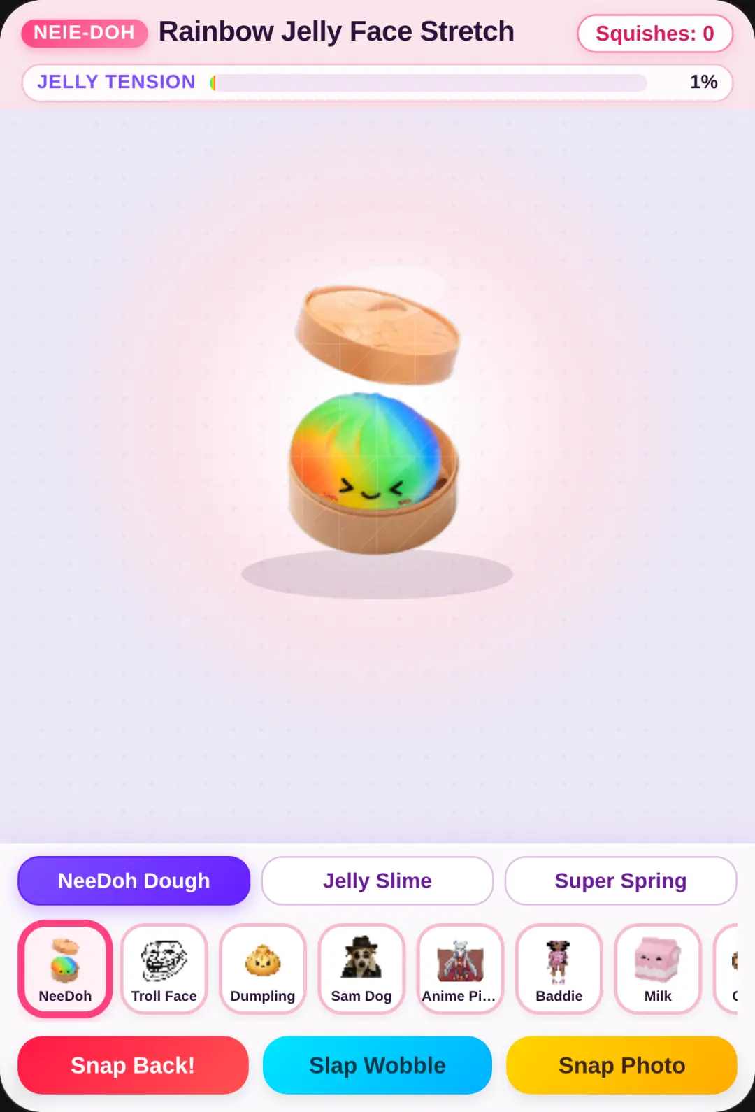 NeeDoh Rainbow Jelly Face Stretch cover