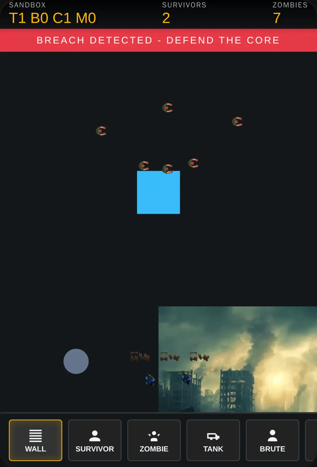 Zombie Sandbox: Survivors Tip:do not spawn too many zombie eggs and milatry bases cover