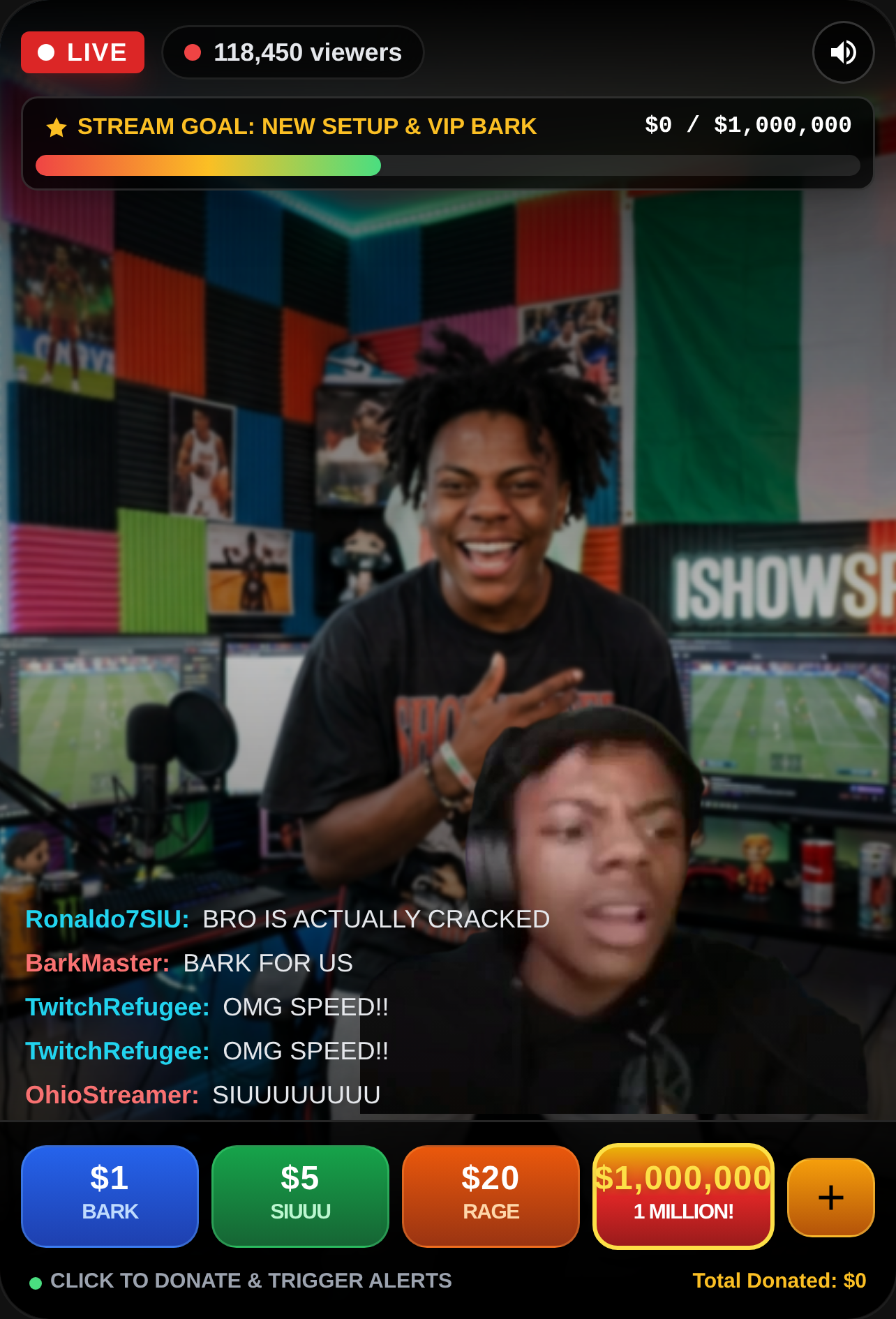 IShowSpeed Live Stream Donation Simulator cover
