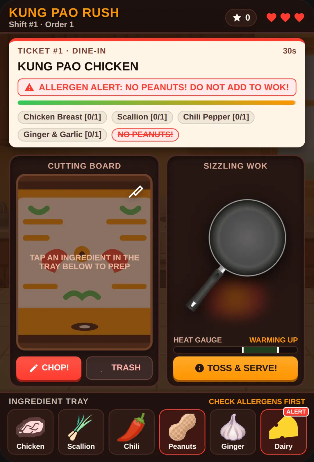 Kung Pao Rush: Allergen Safe cover