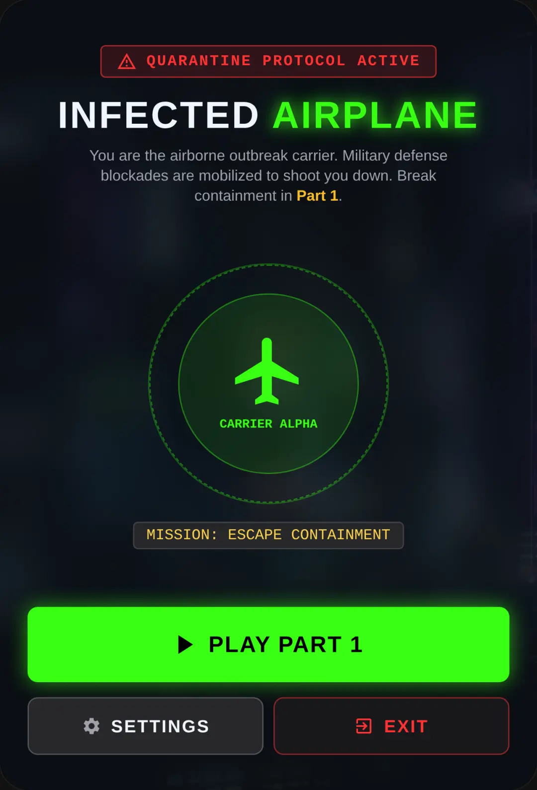 Infected Airplane: Outbreak Escape cover