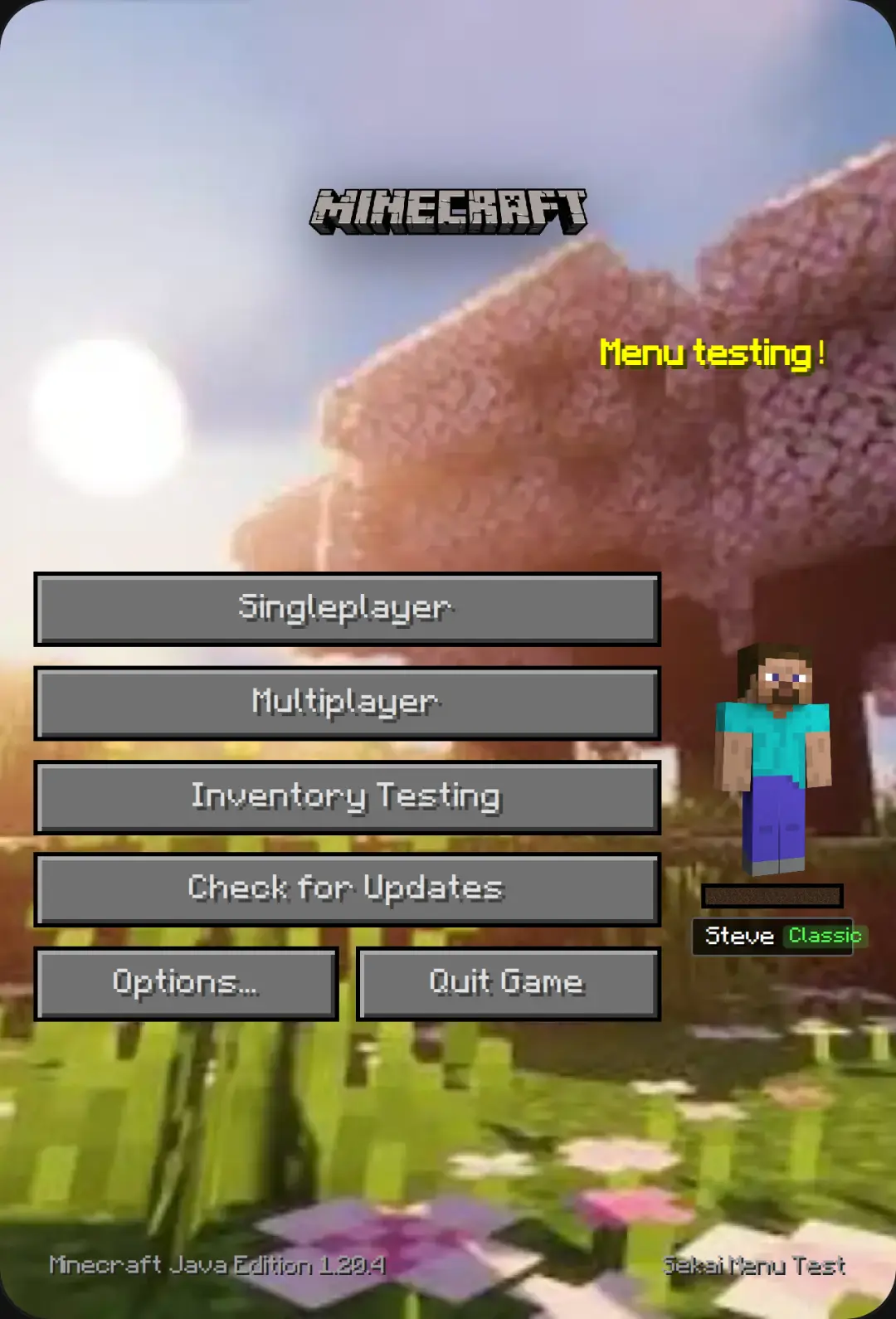 Minecraft Menu cover