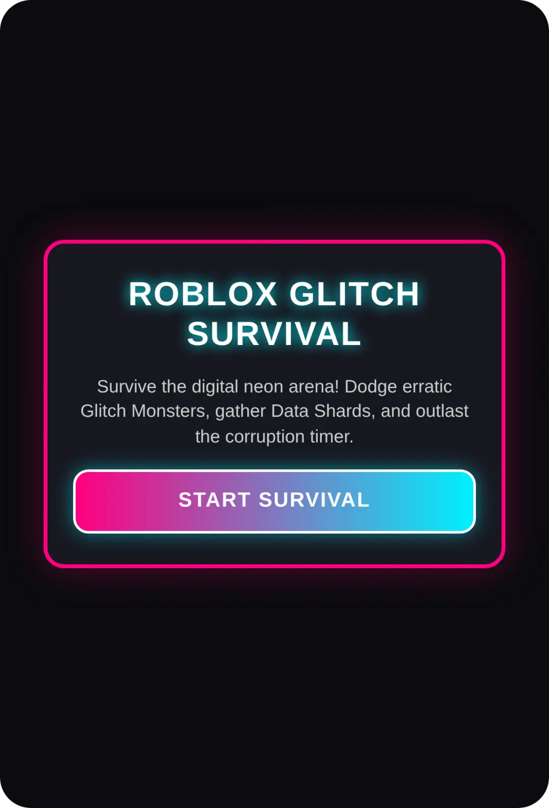 Roblox Glitch Monster Survival cover