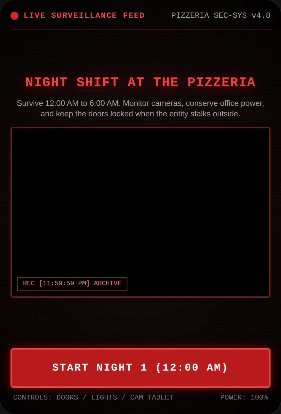 Night Shift at the Pizzeria - Survival Horror cover