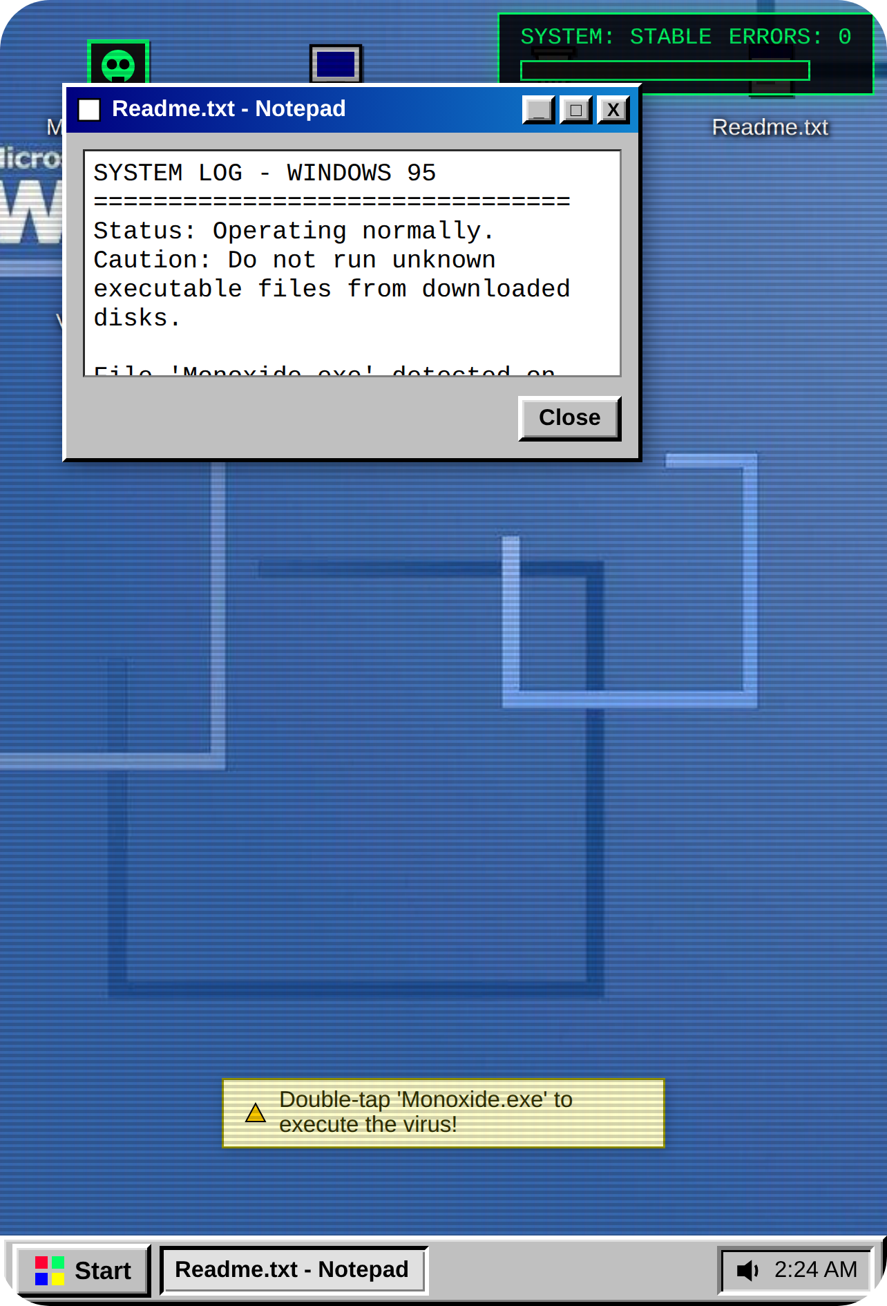 Monoxide.exe - Windows Desktop Simulator cover