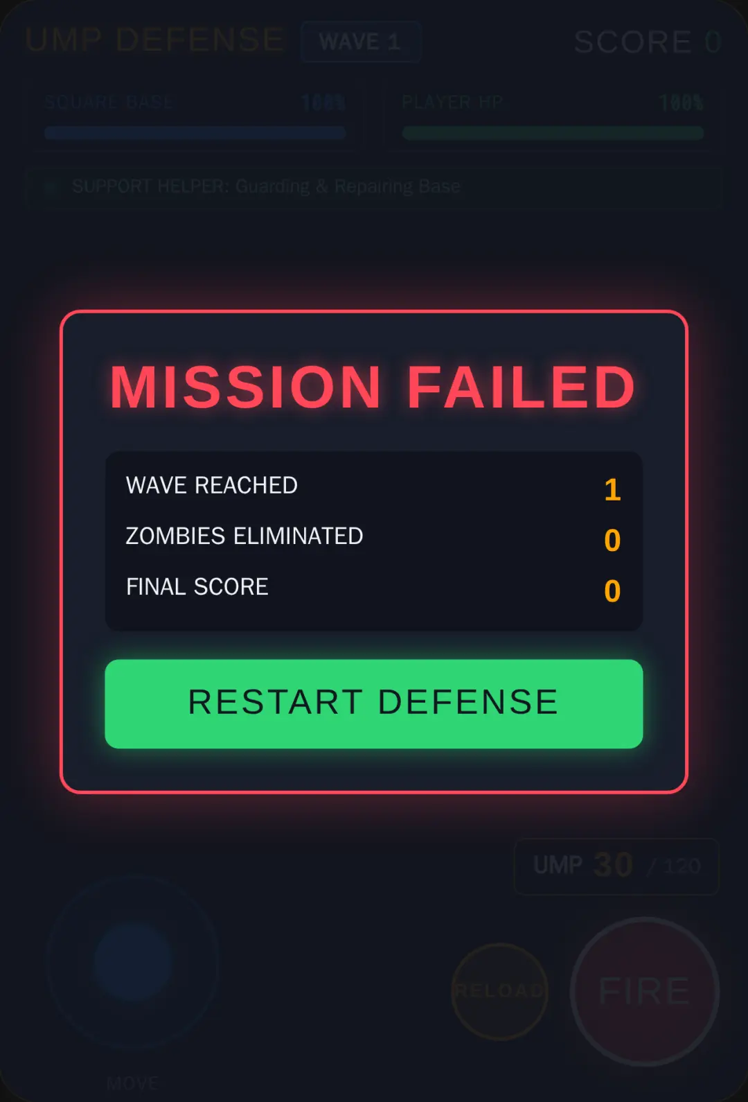 UMP Zombie Base Defense cover
