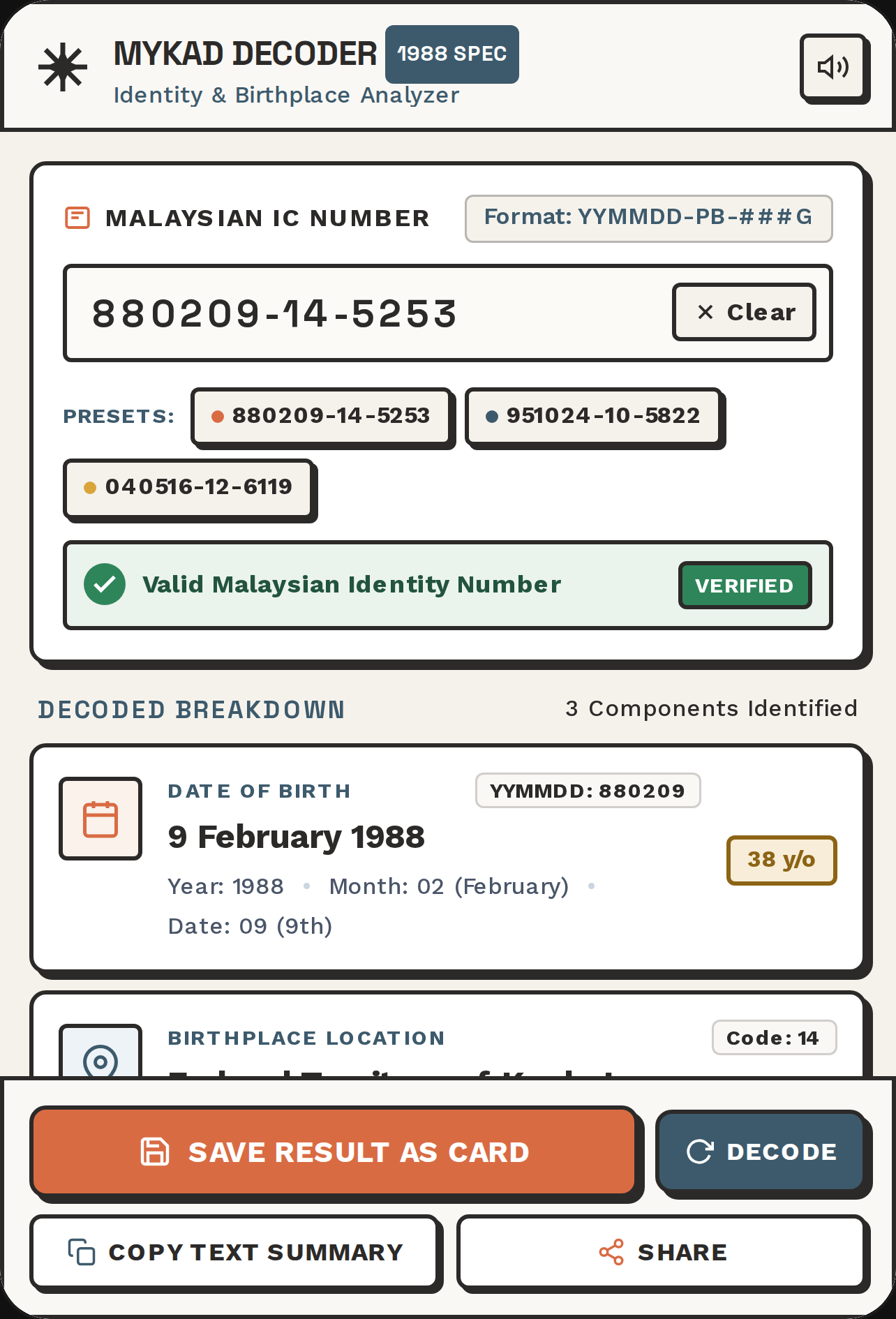 MyKad ID Decoder cover
