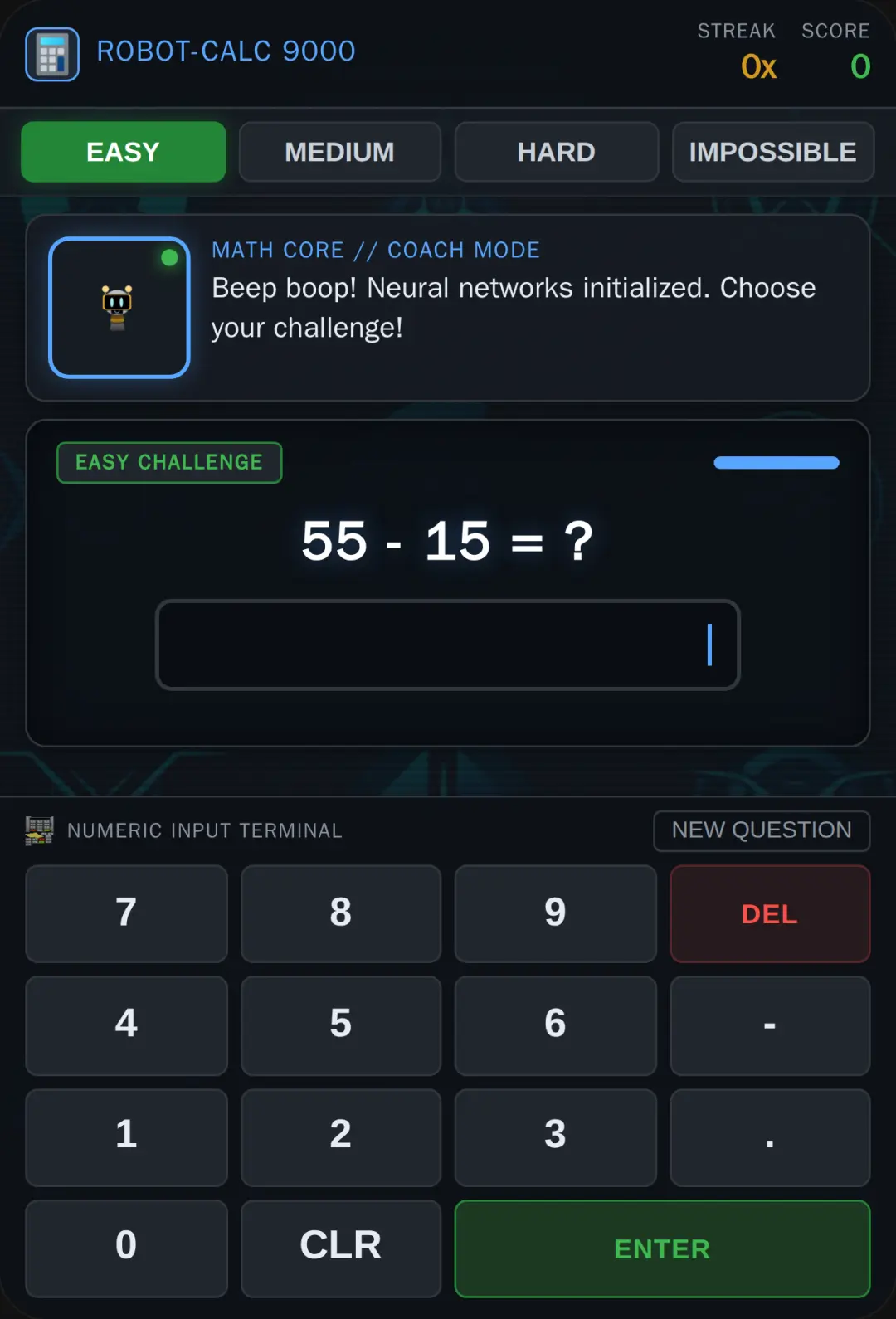 Robot Math Calculator Coach cover