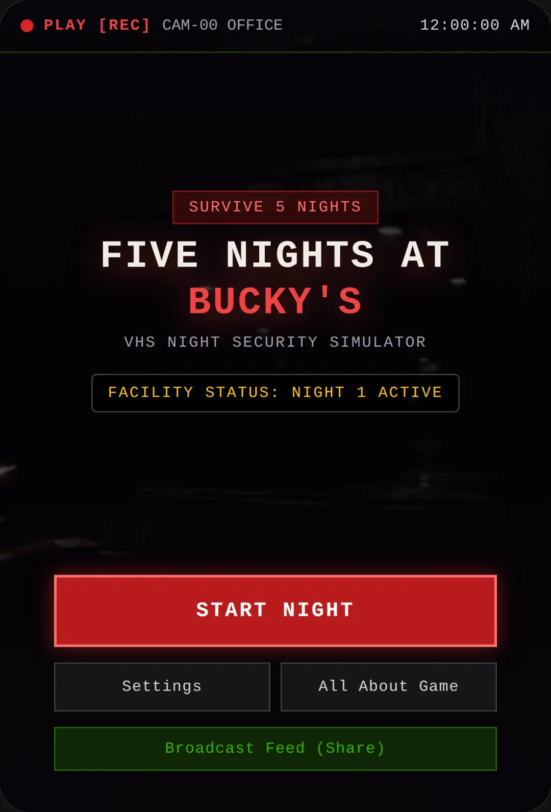 Five Nights At Bucky's cover