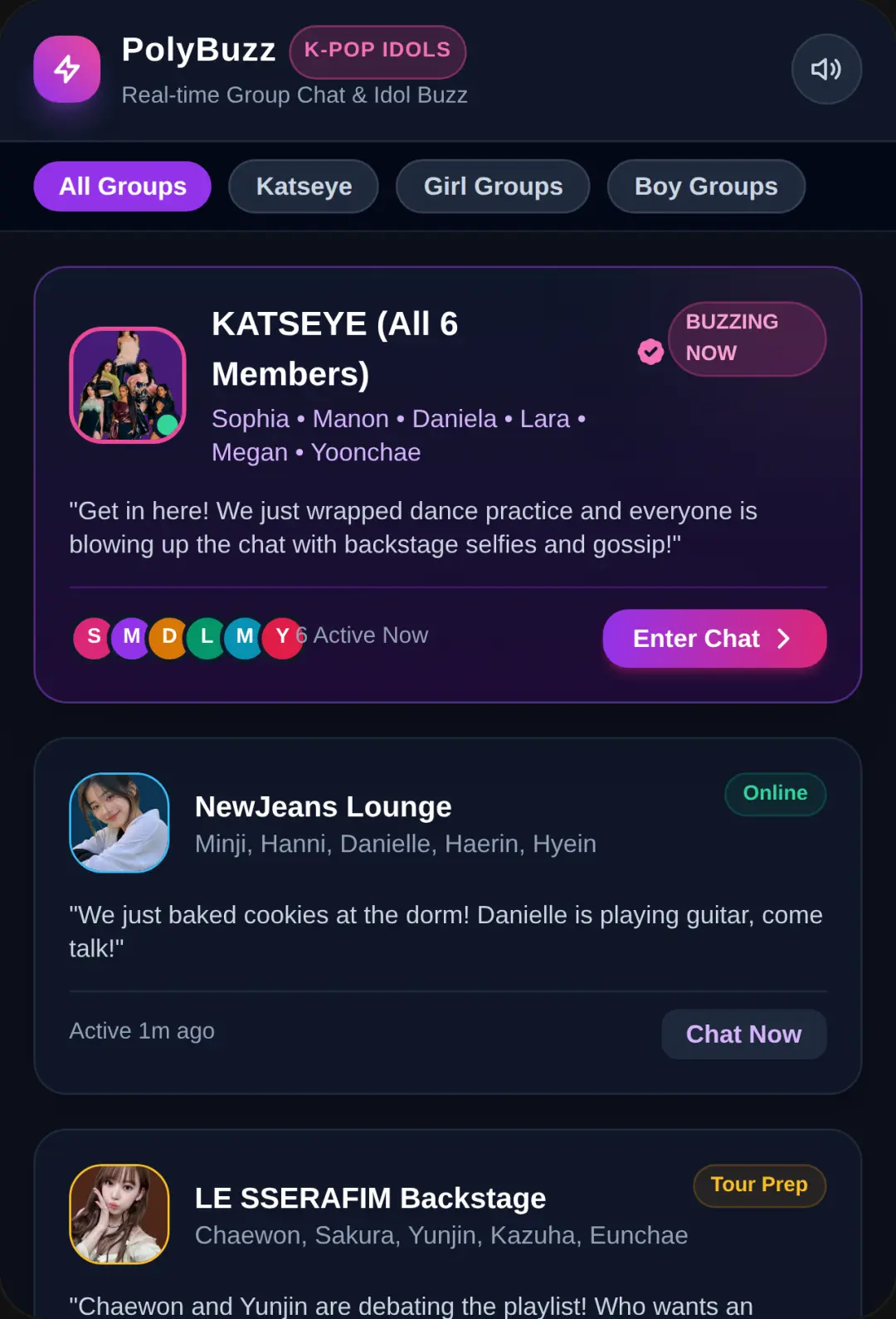 Idol Group Chats cover