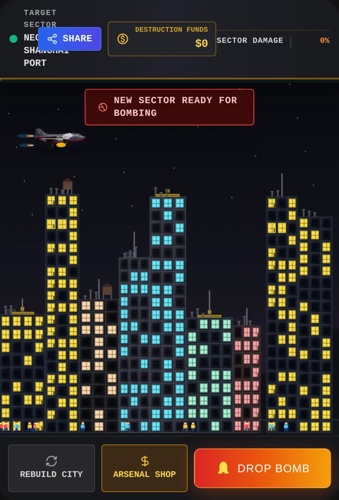 Apocalyptic city bombing cover