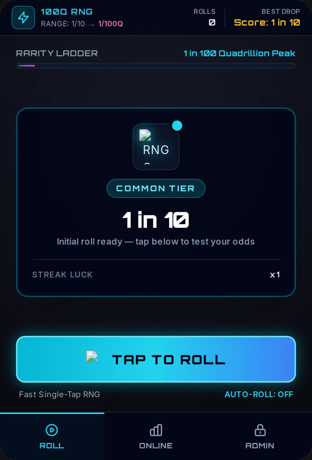 100Q RNG: Cyber Casino cover