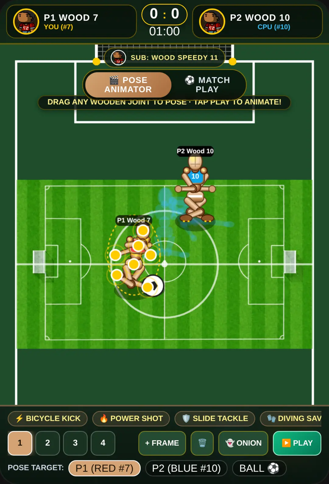 Wooden Mannequin Football Animator & Showdown ronaldo and random guy cover