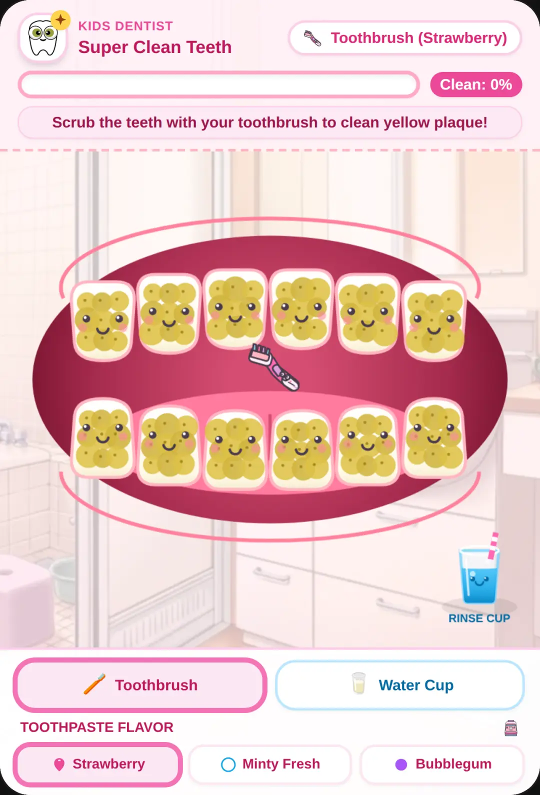 Super Clean Teeth - Brushing & Rinsing Game cover