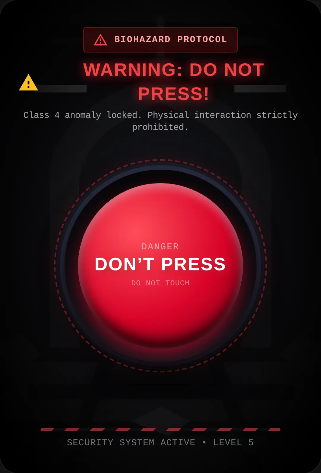 DON'T PRESS THE BUTTON cover