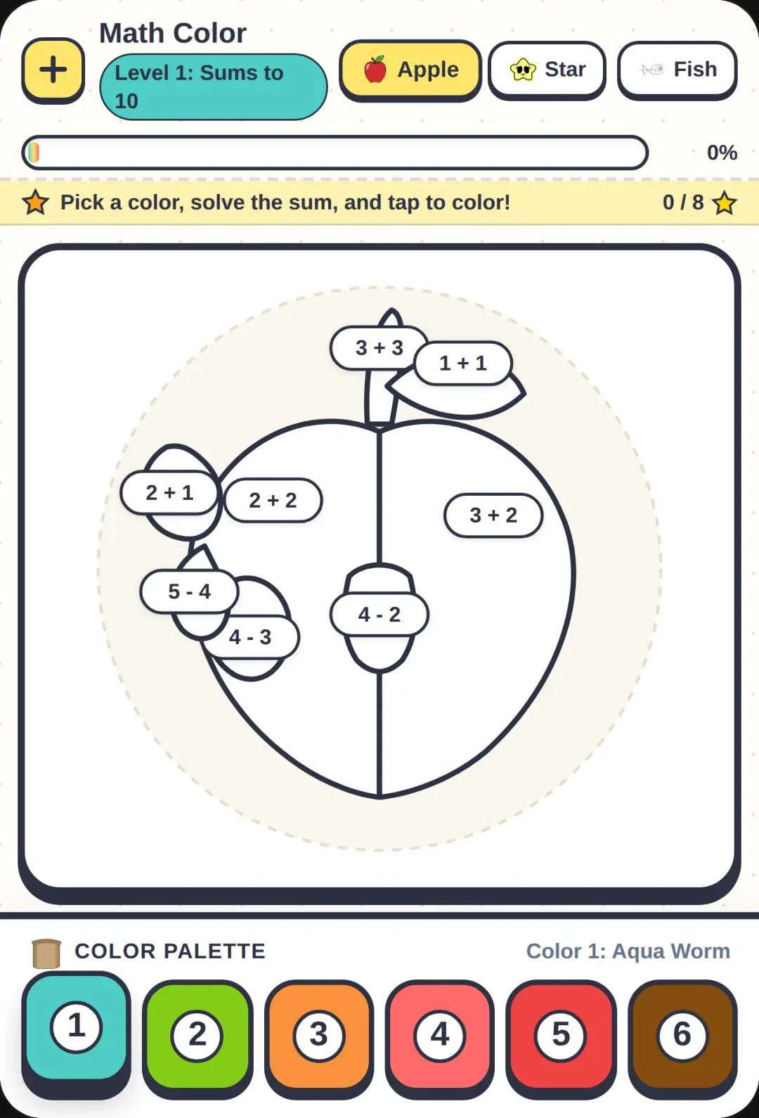 Color by Math Sums cover