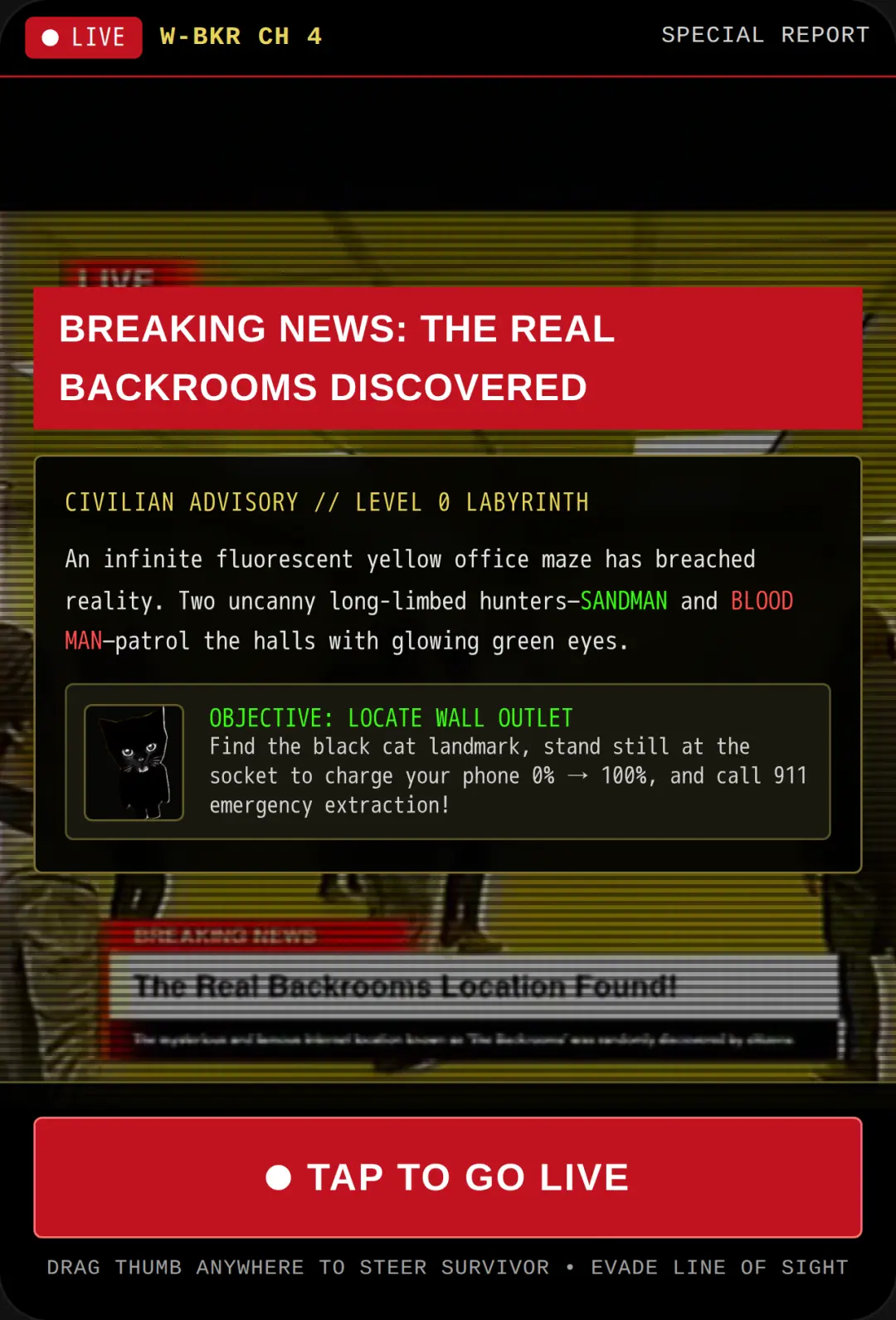 Backrooms: Sandman & Blood Man - LIVE BREAKING NEWS cover