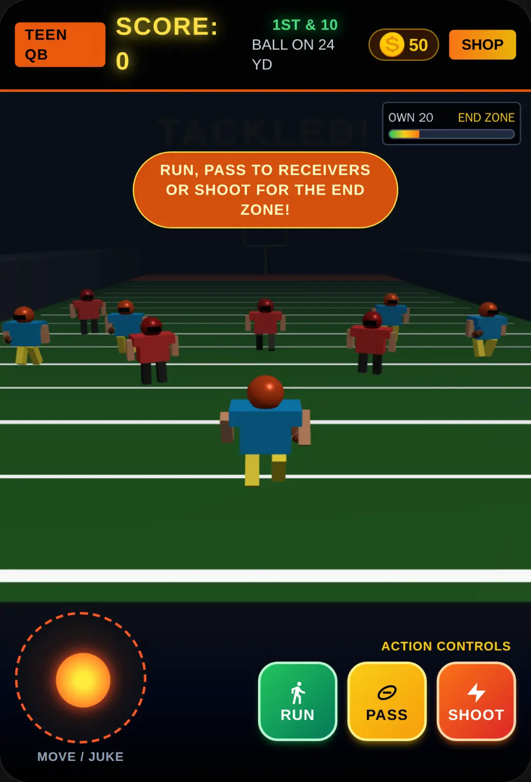 Teen Gridiron: Pass & Shoot cover